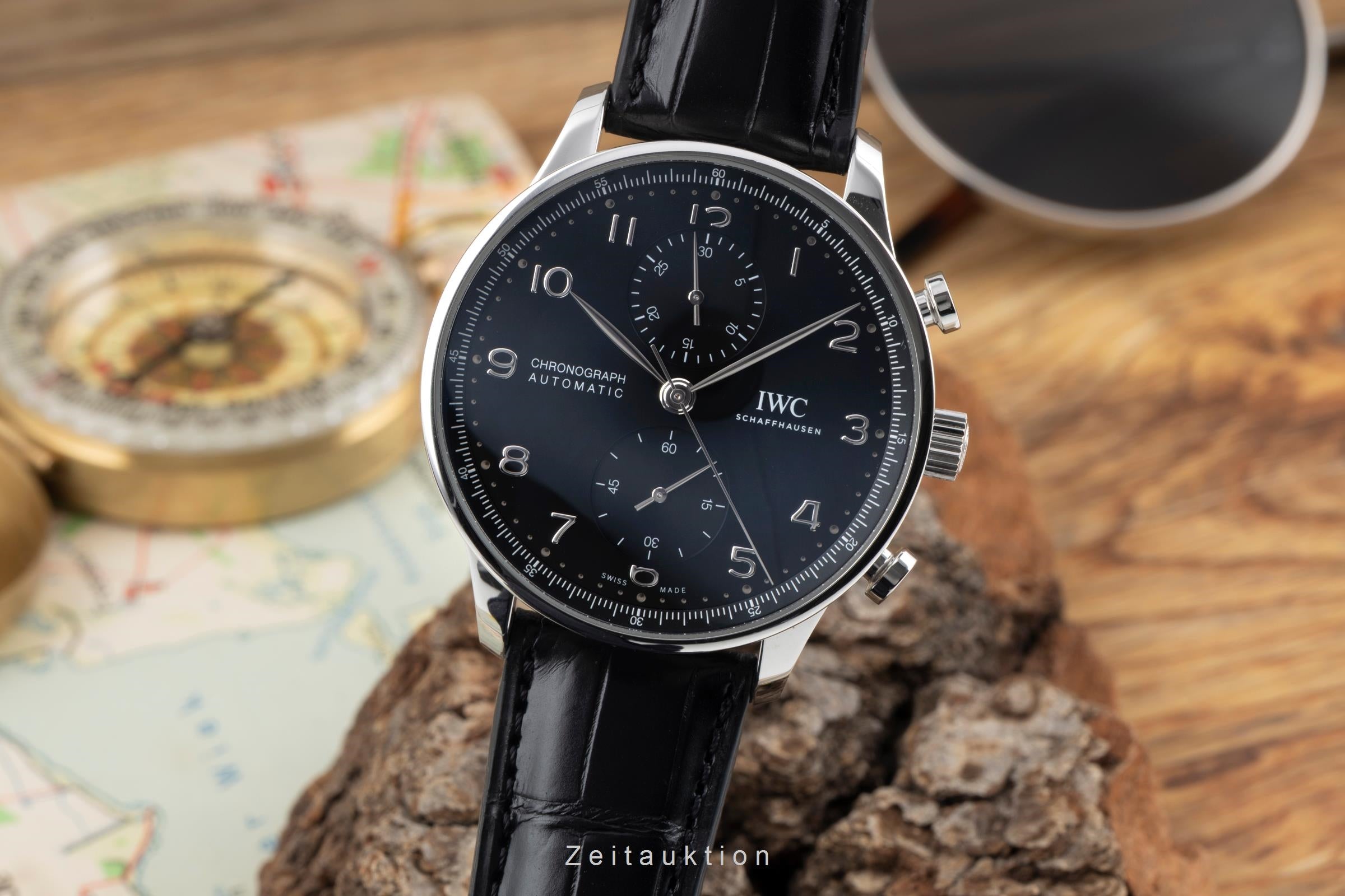 IWC Portugieser chronograph steel automatic men's watch IW371609 LP: 9100EUR  [2601638]