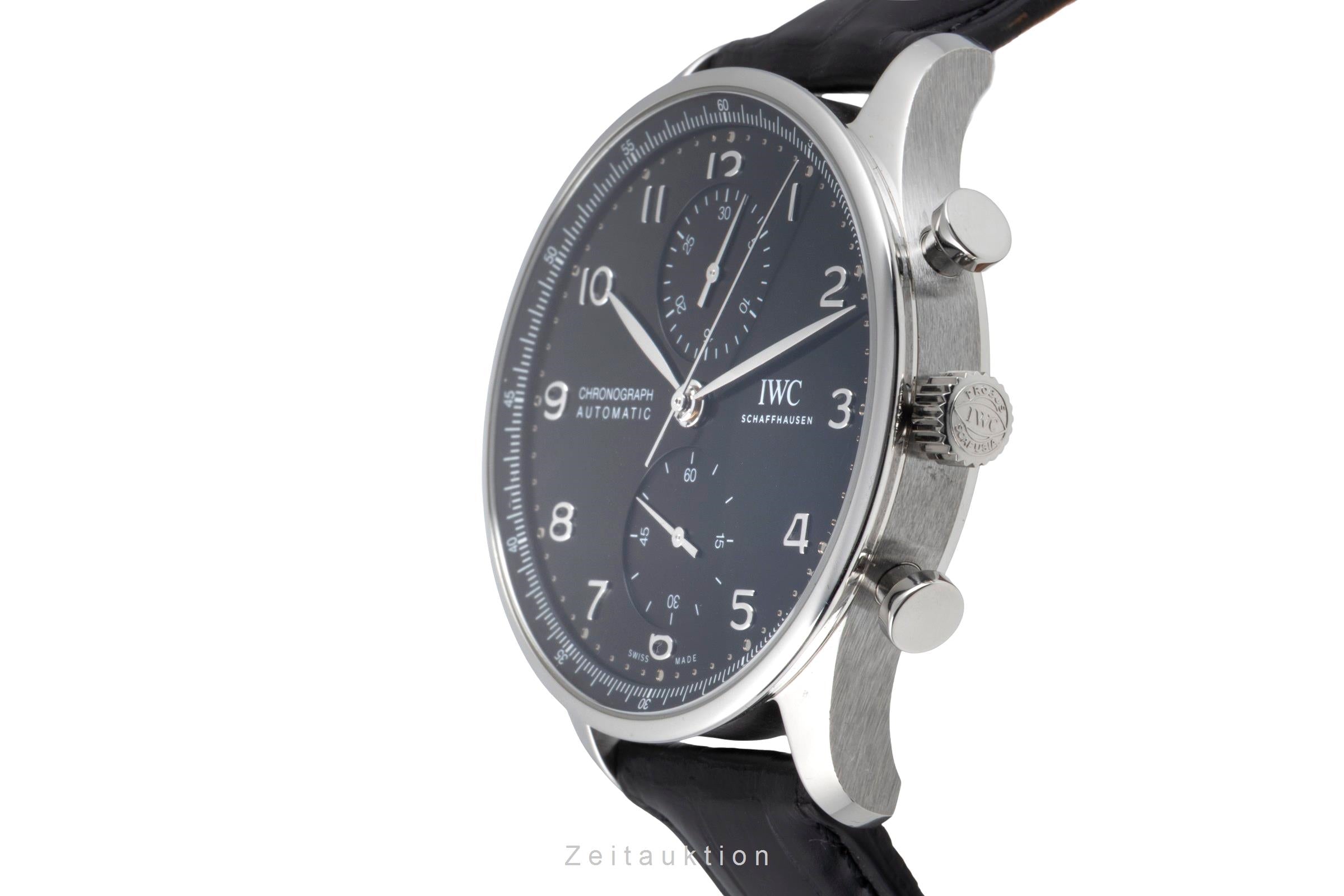 IWC Portugieser Chronograph Automatik Stahl Ref. IW371609 Papiere NP: 9100 € [2601638]