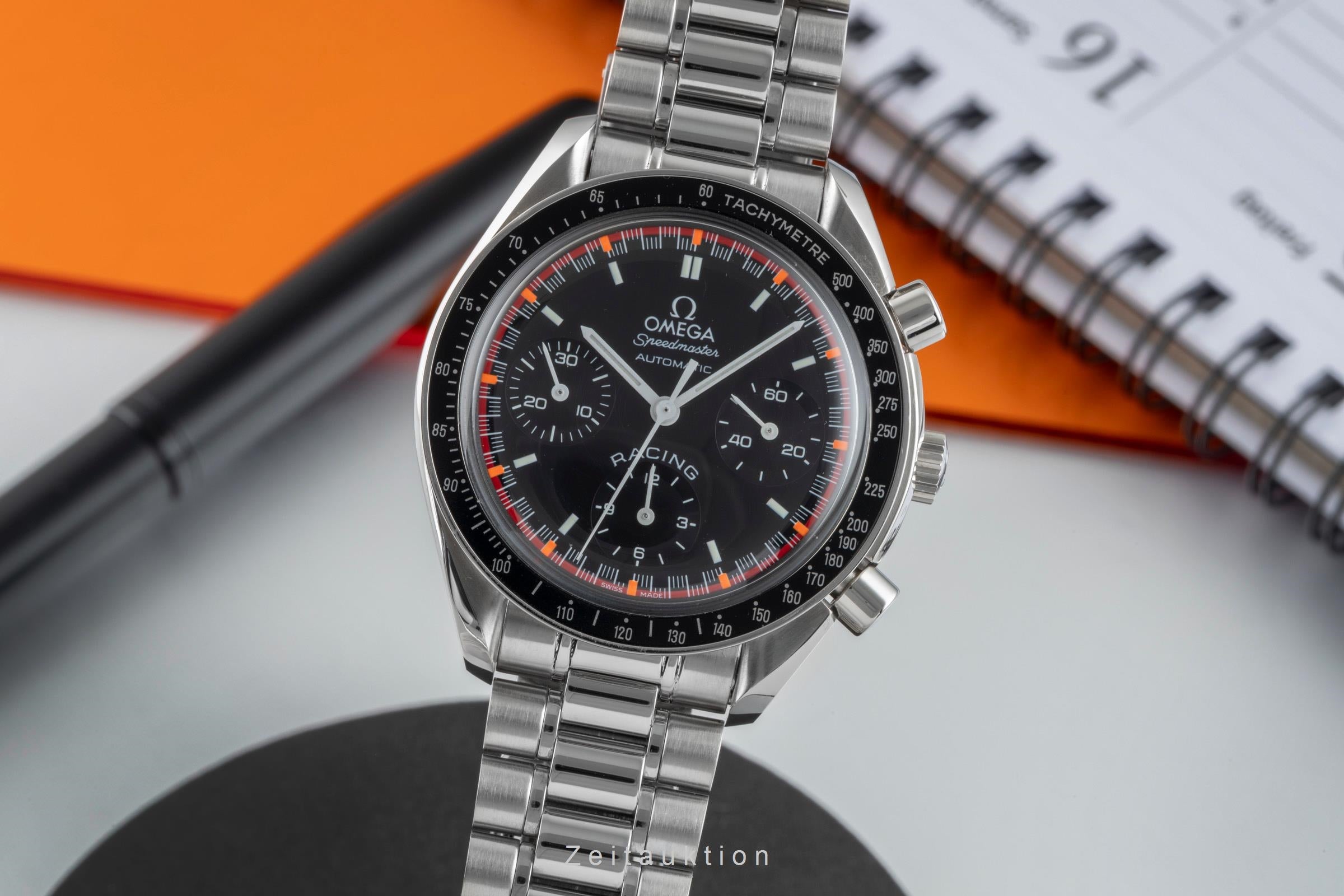 Omega Speedmaster chronograph steel automatic Kal. 3220A Ref