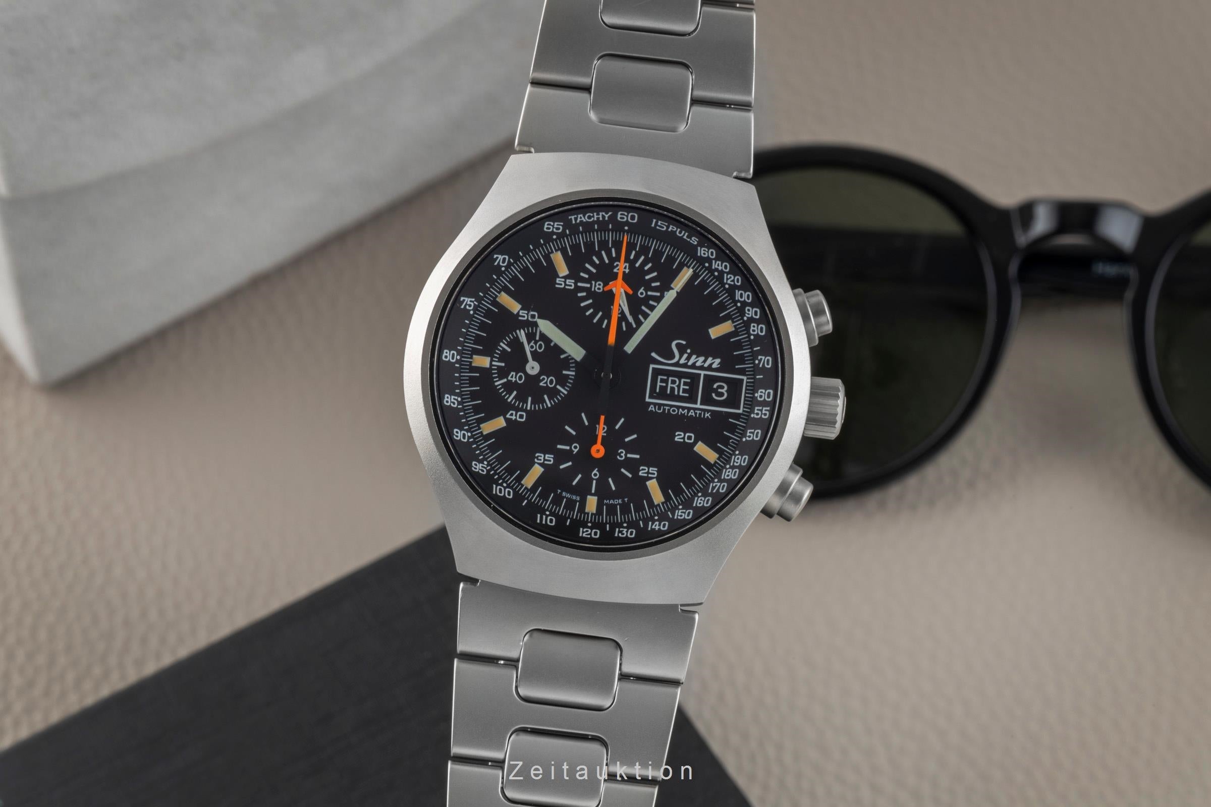 Sinn 157 ST TY Chronograph Stahl Automatik Herrenuhr Ref. 157.020 Box  [2601640]