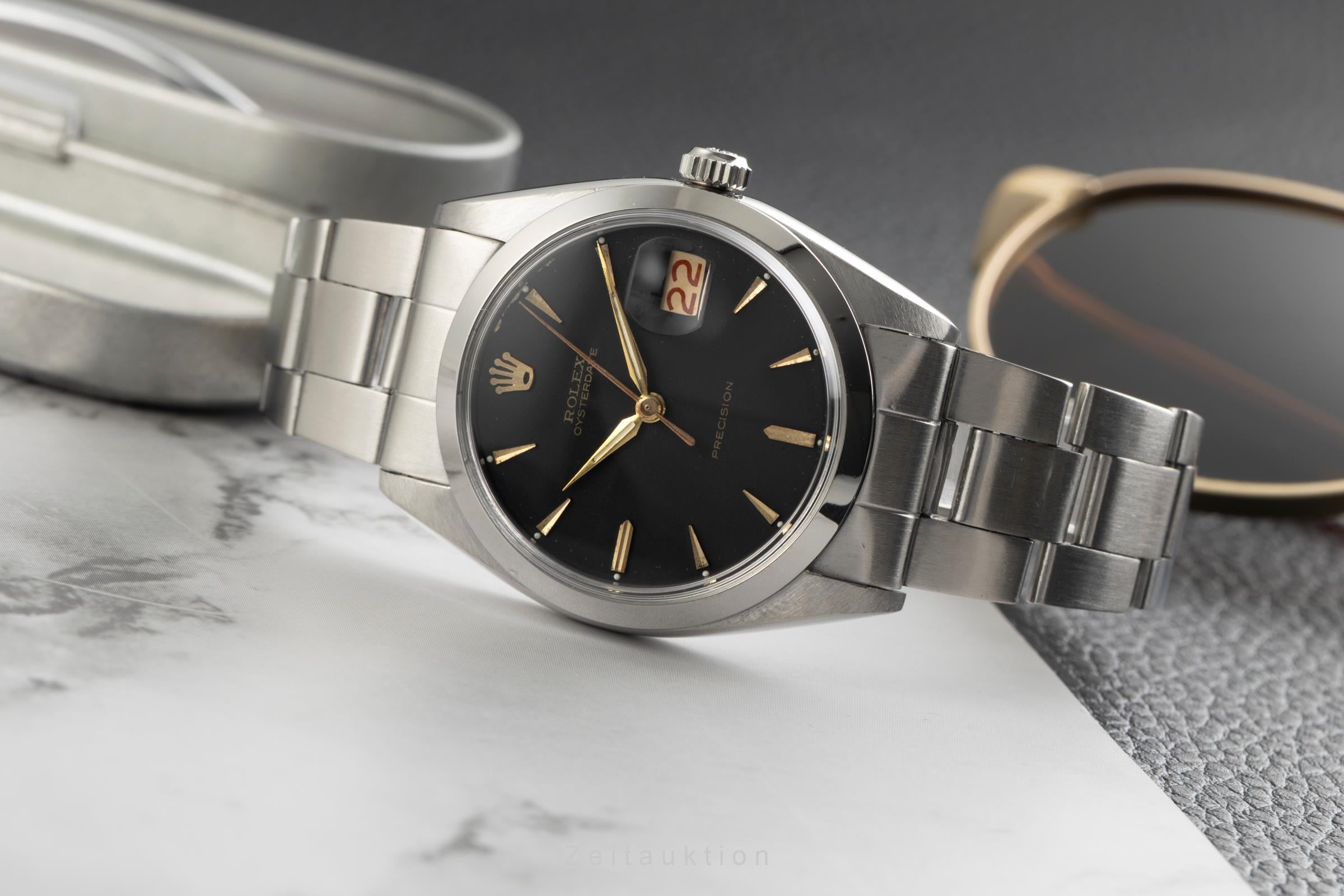 Rolex Precision steel manual winding men's watch 6694 Vintage  [2601642]