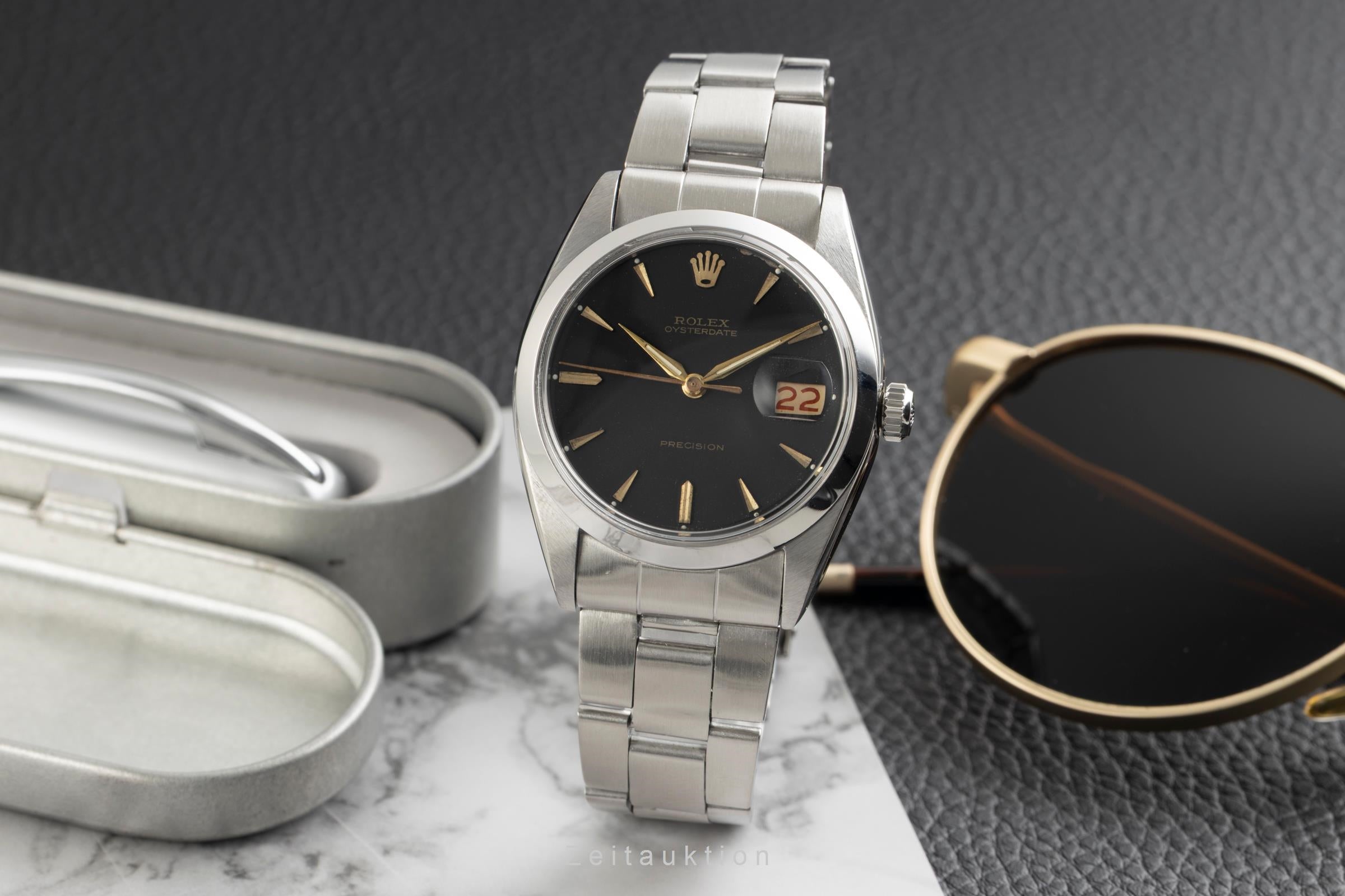 Rolex Precision steel manual winding men's watch 6694 Vintage  [2601642]