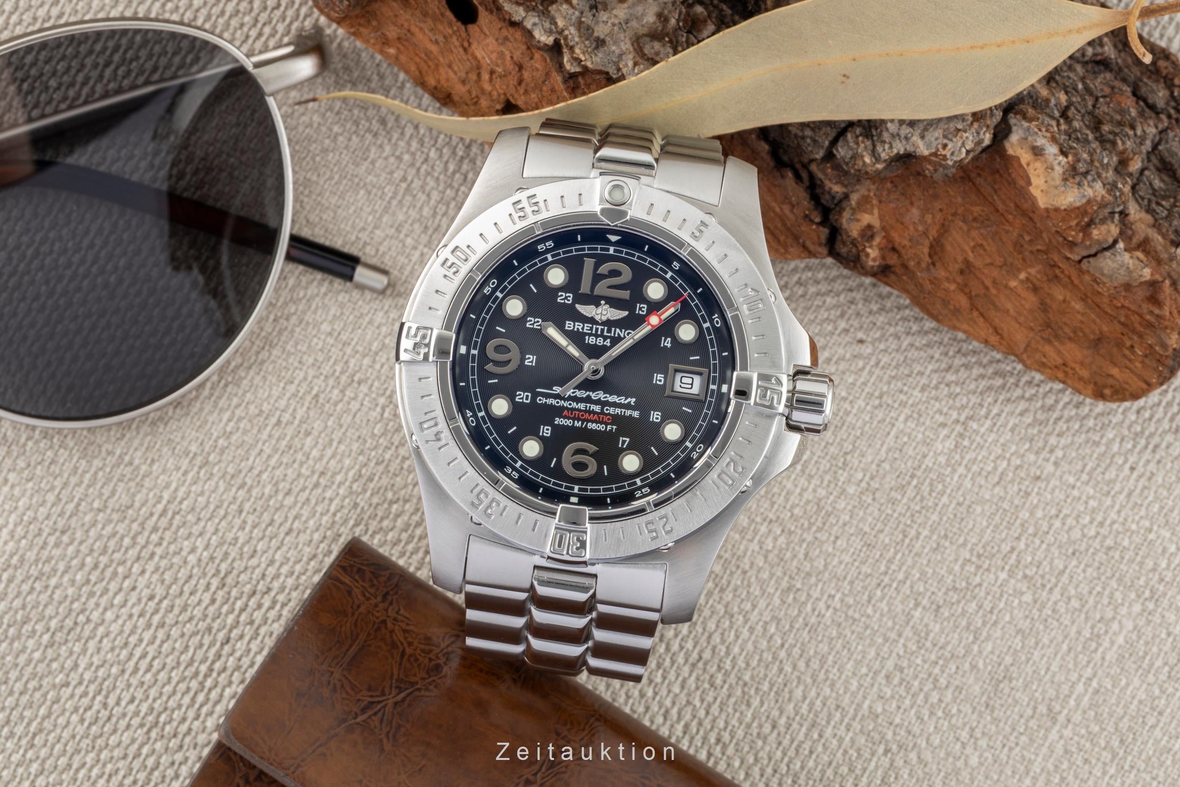 Breitling Superocean acero automático reloj para caballeros A17390  [2601666]