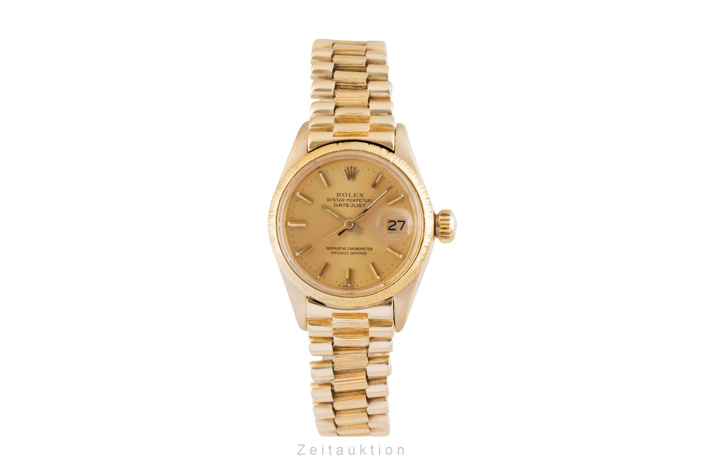 Rolex Lady Datejust 18 ct gold automatic women's watch 6927 Vintage  [2601670]