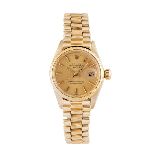Rolex Lady Datejust 18 ct gold automatic women's watch 6927 Vintage  [2601670]