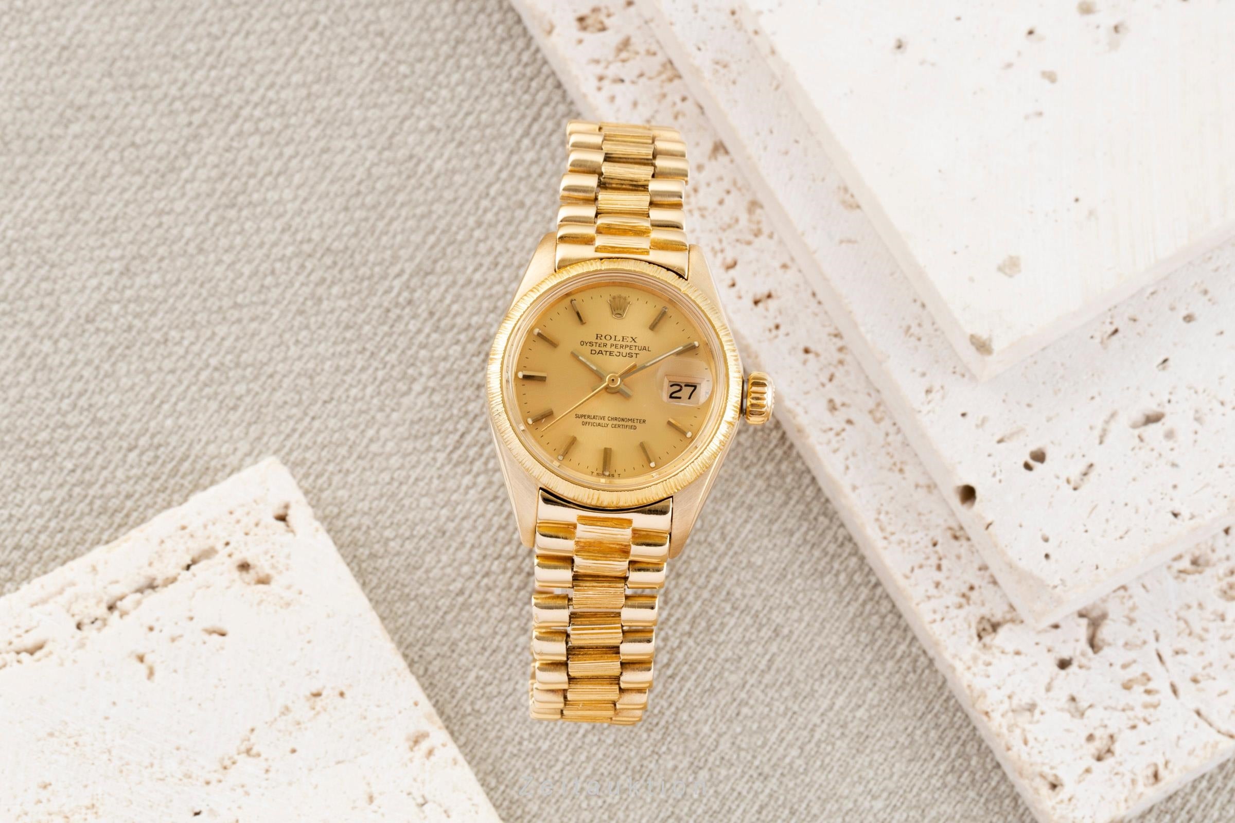 Rolex Lady Datejust 18 ct gold automatic women's watch 6927 Vintage  [2601670]