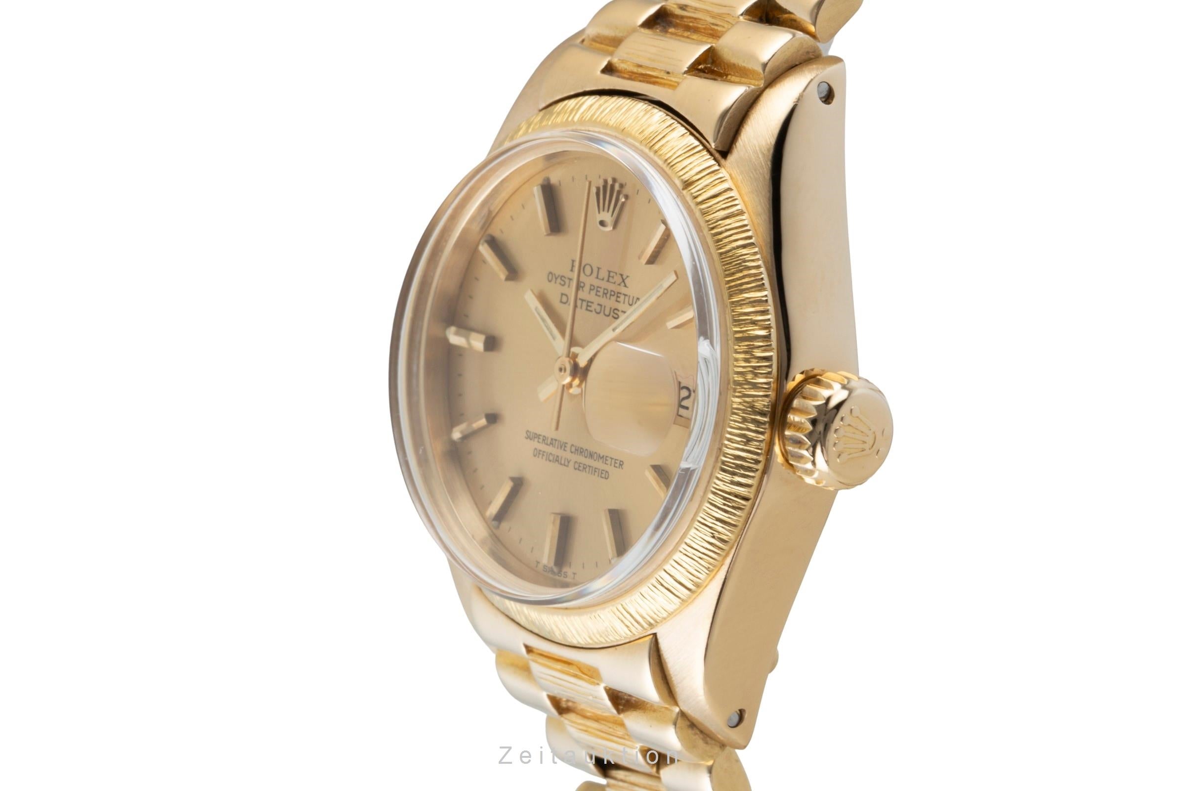 Rolex Lady Datejust 18 ct gold automatic women's watch 6927 Vintage  [2601670]