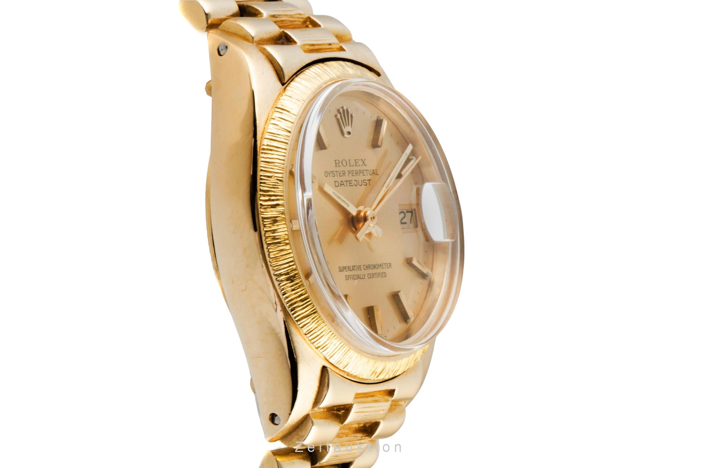 Rolex Lady Datejust 18 ct gold automatic women's watch 6927 Vintage  [2601670]