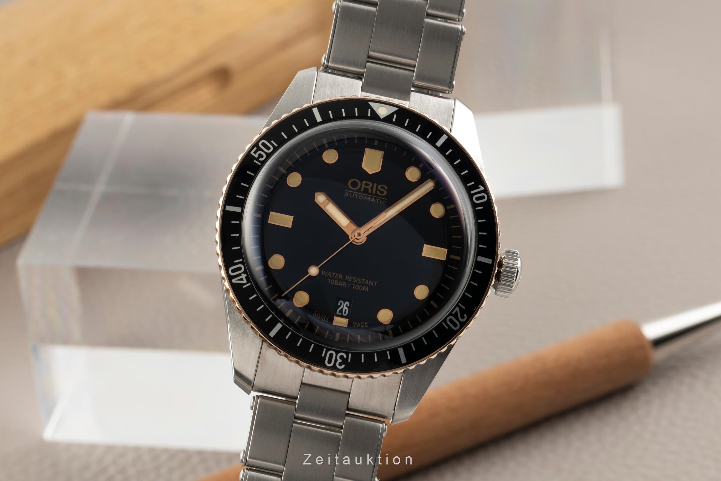 Oris Divers Sixty-Five Stahl/Bronze Automatik Ref 01 733 7707 4354 Box & Papiere [2601671]