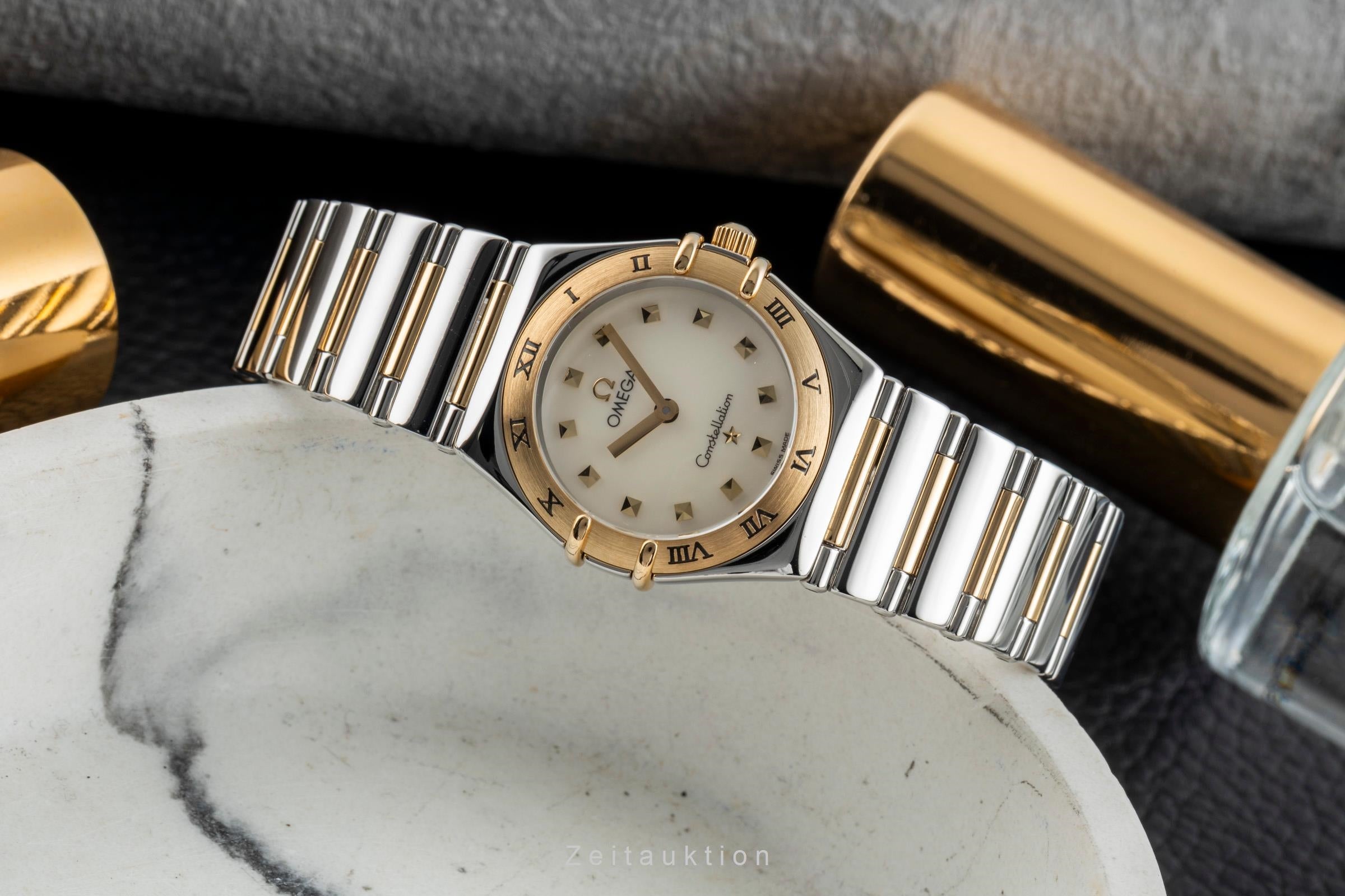 Omega Constellation Stahl / Gold Quarz MOP Dial Damen Ref. 1371.71.00 Klassiker [2601672]
