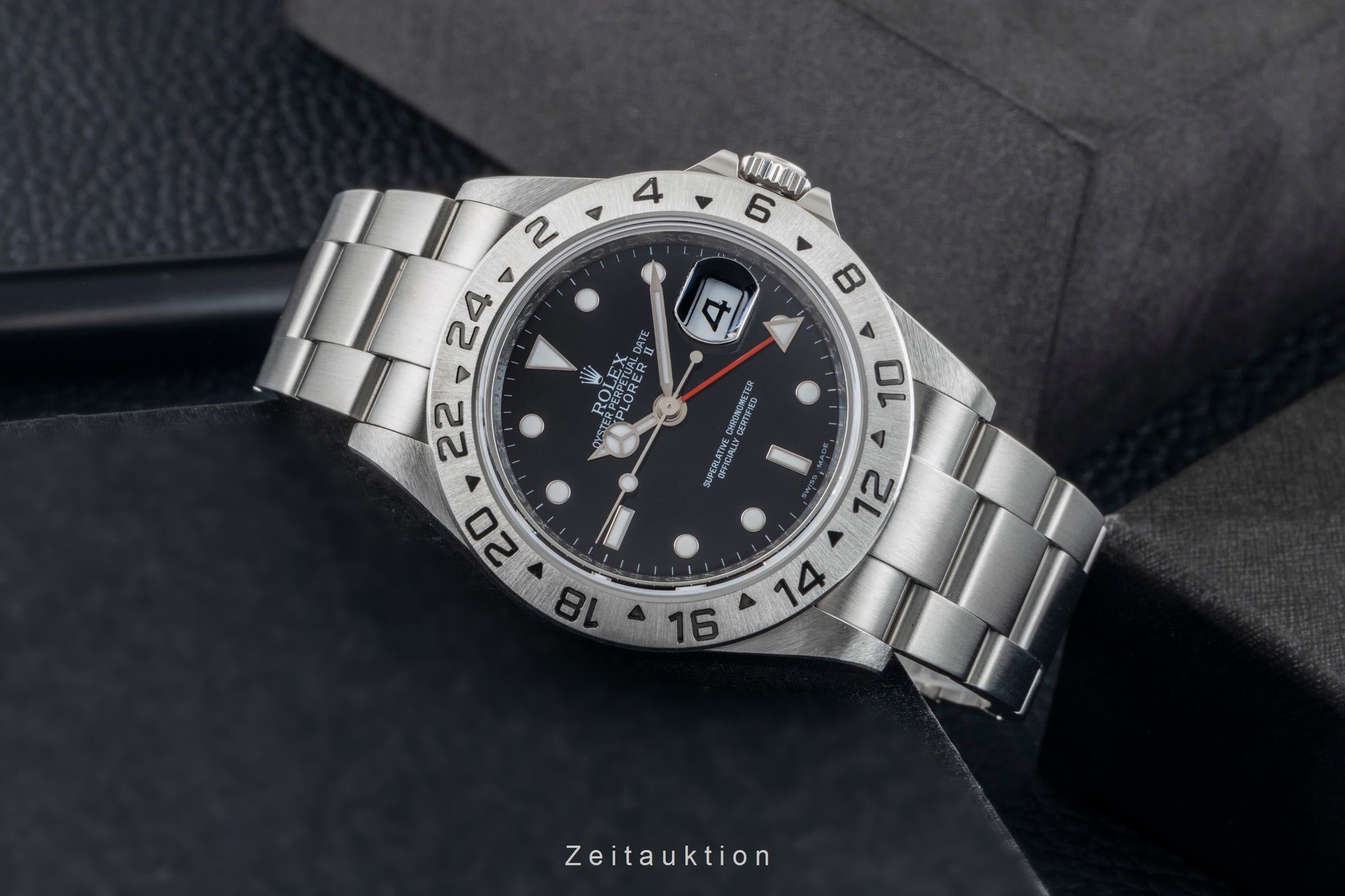 Rolex Explorer II Black Dial Edelstahl Automatik Ref. 16570 B&P 2011 LC 100 [2601681]