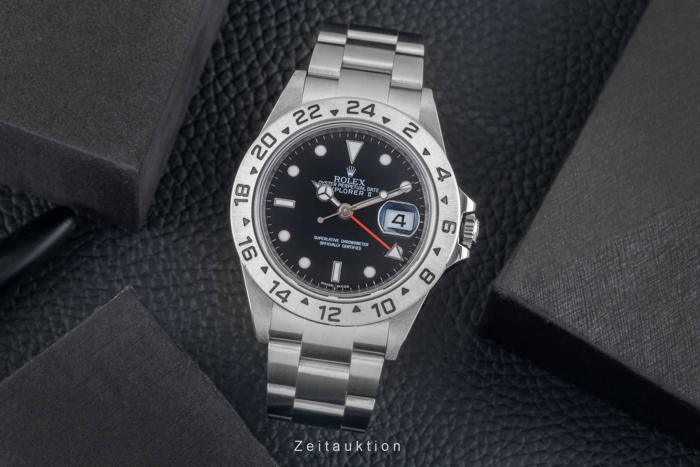 Rolex Explorer II Black Dial Edelstahl Automatik Ref. 16570 B&P 2011 LC 100 [2601681]