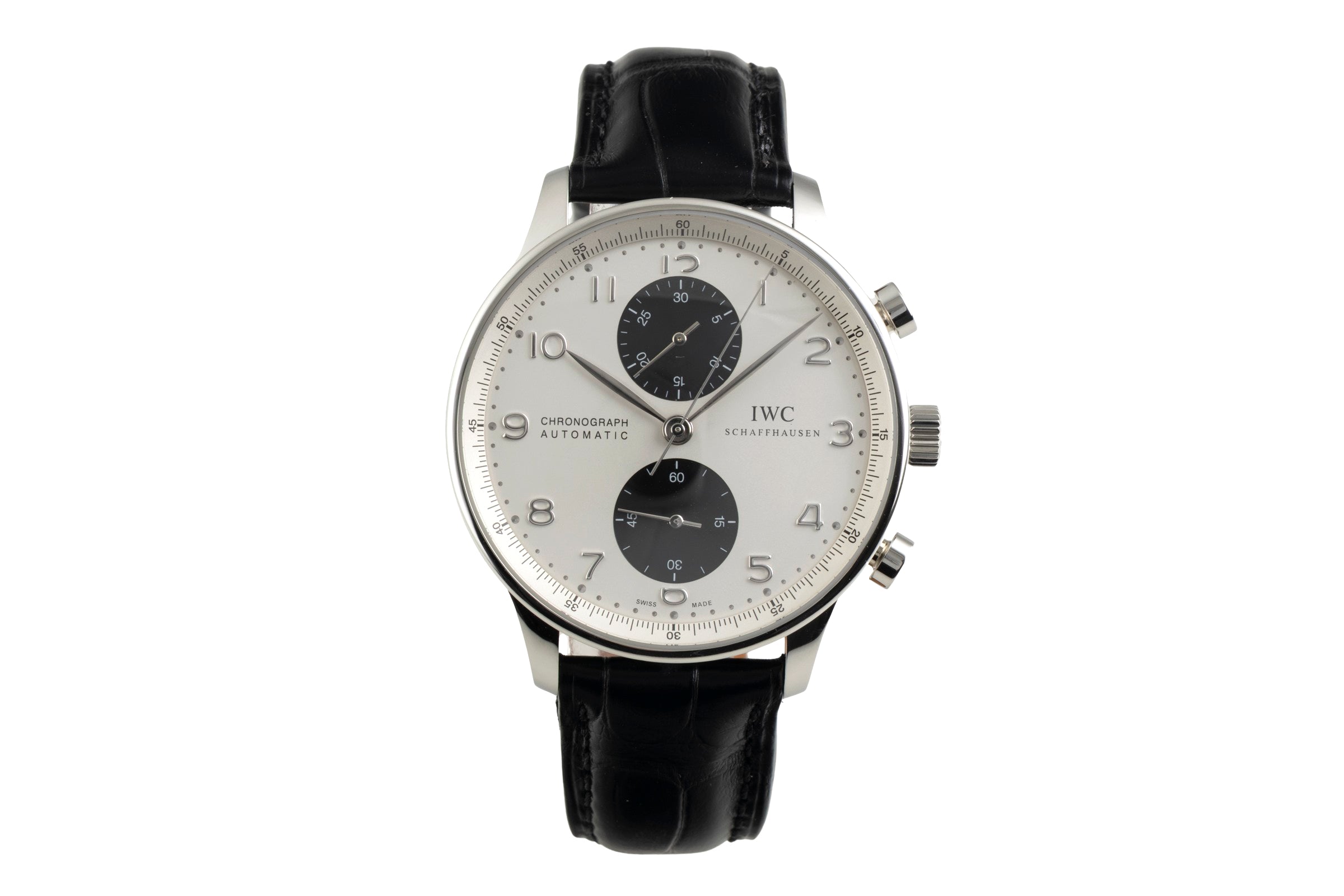 IWC Portugieser chronograph steel automatic men's watch IW371411 LP: 9100EUR  [2601686]
