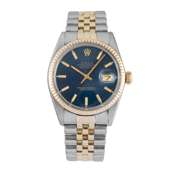 Rolex Datejust acier / or  automatique montre pour hommes 16013 Vintage  [2601687]