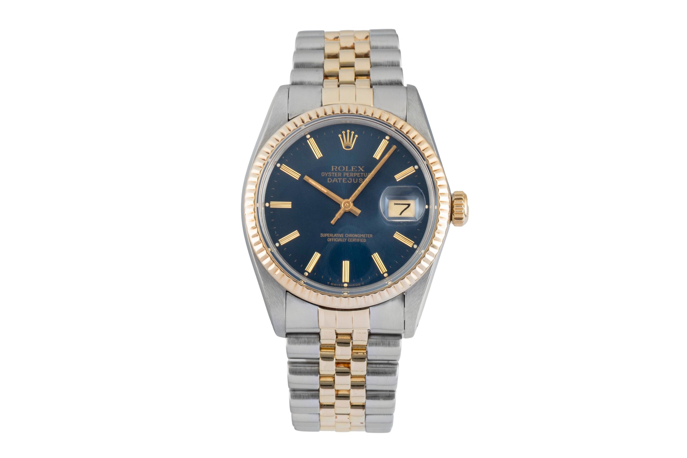 Rolex Datejust acier / or  automatique montre pour hommes 16013 Vintage  [2601687]