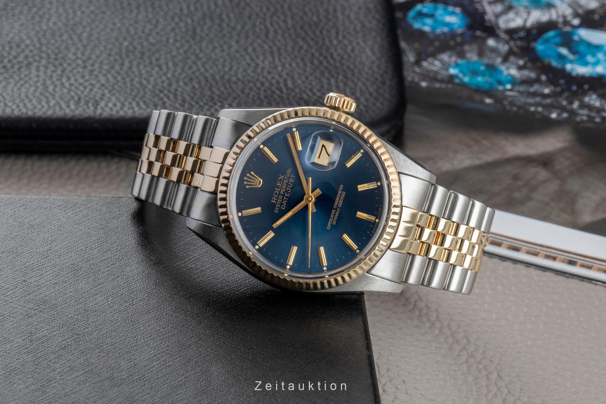Rolex Datejust acier / or  automatique montre pour hommes 16013 Vintage  [2601687]