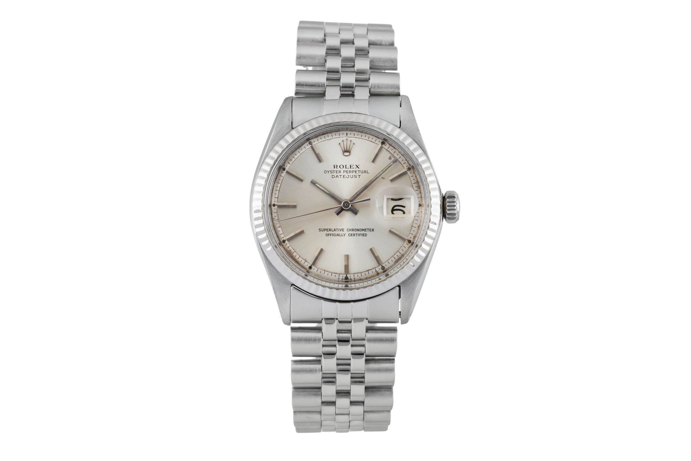 Rolex Datejust steel / white gold automatic men's watch 1600 Vintage  [2601693]