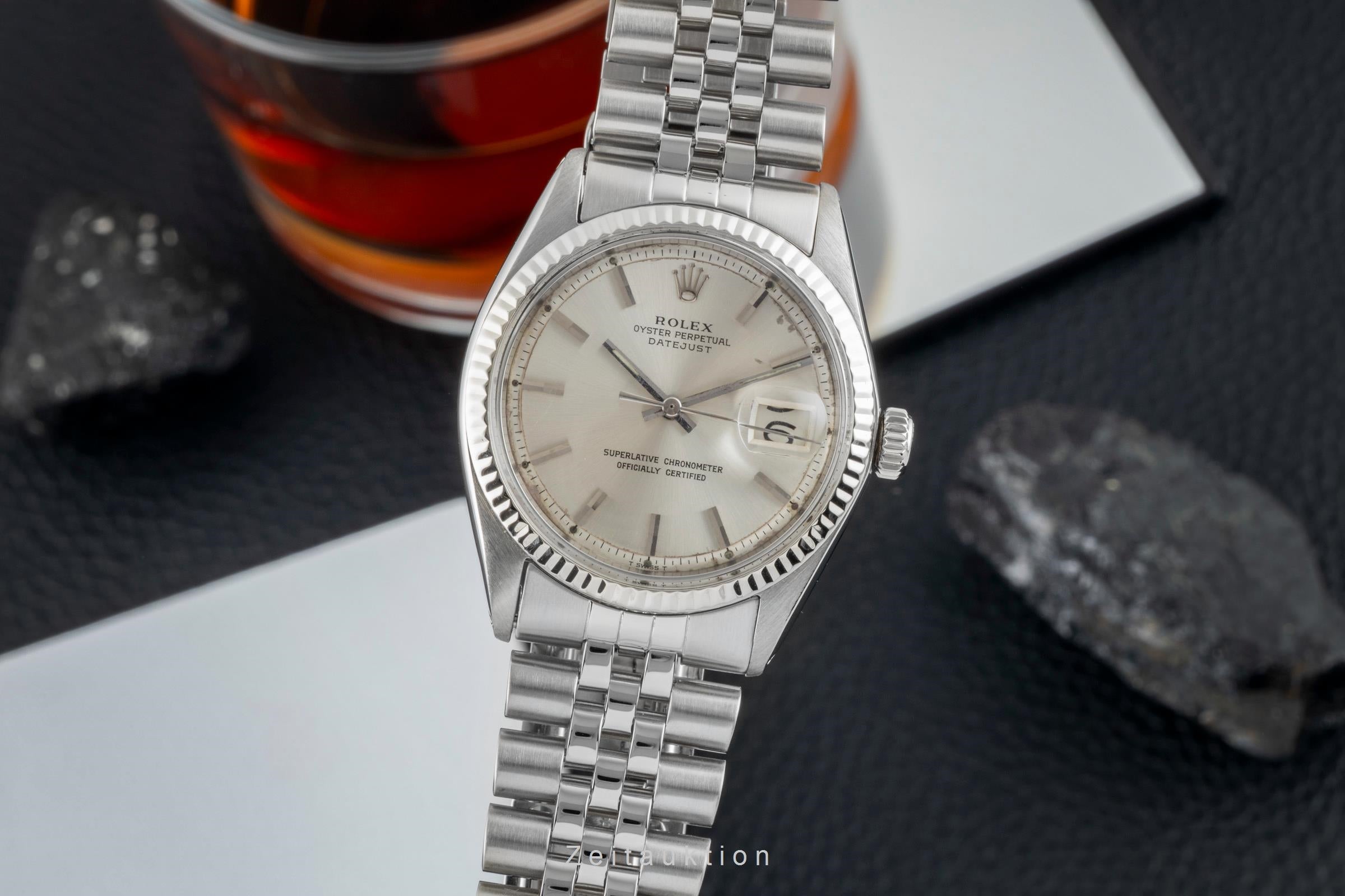 Rolex Datejust steel / white gold automatic men's watch 1600 Vintage  [2601693]