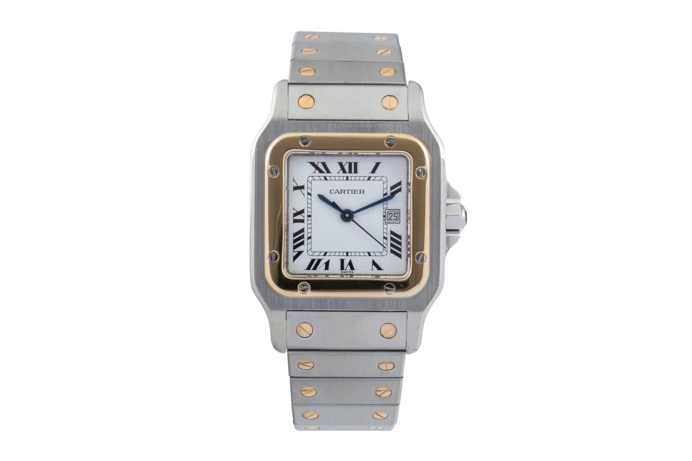 Cartier Santos Carree LM Stahl / Gold Automatik Herrenuhr Ref. 2961 Klassiker [2601704]