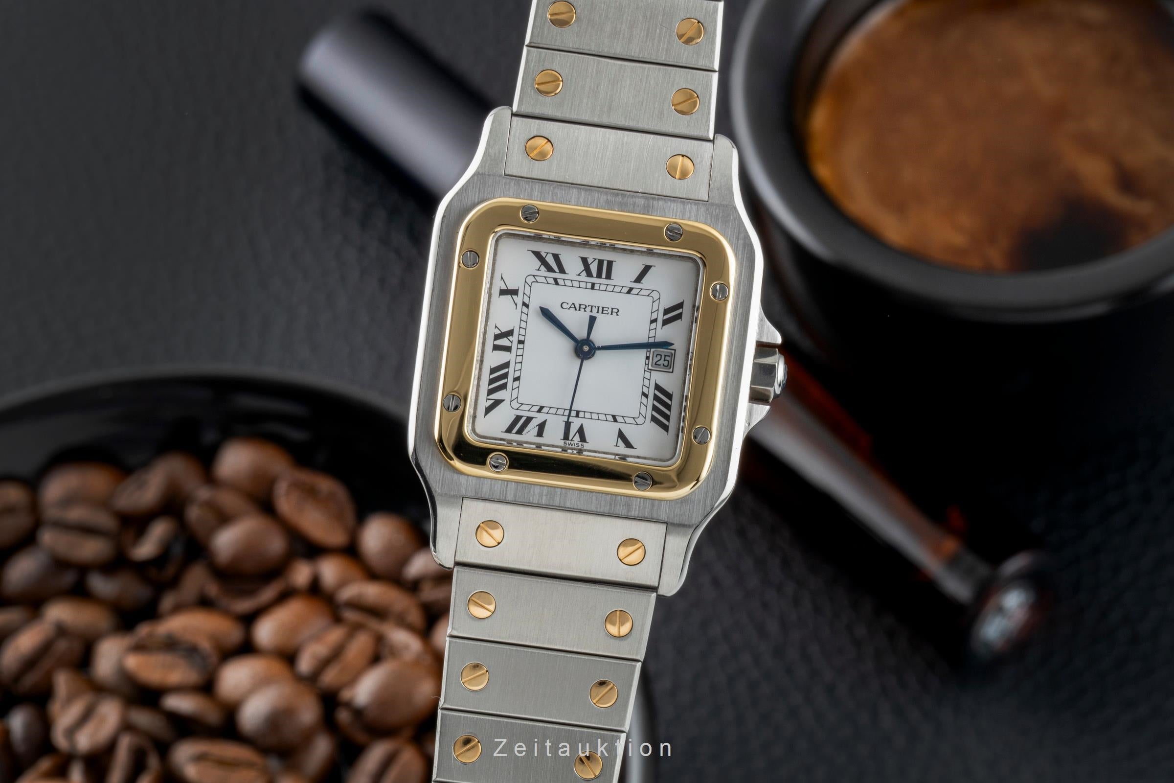 Cartier Santos Carree LM Stahl / Gold Automatik Herrenuhr Ref. 2961 Klassiker [2601704]