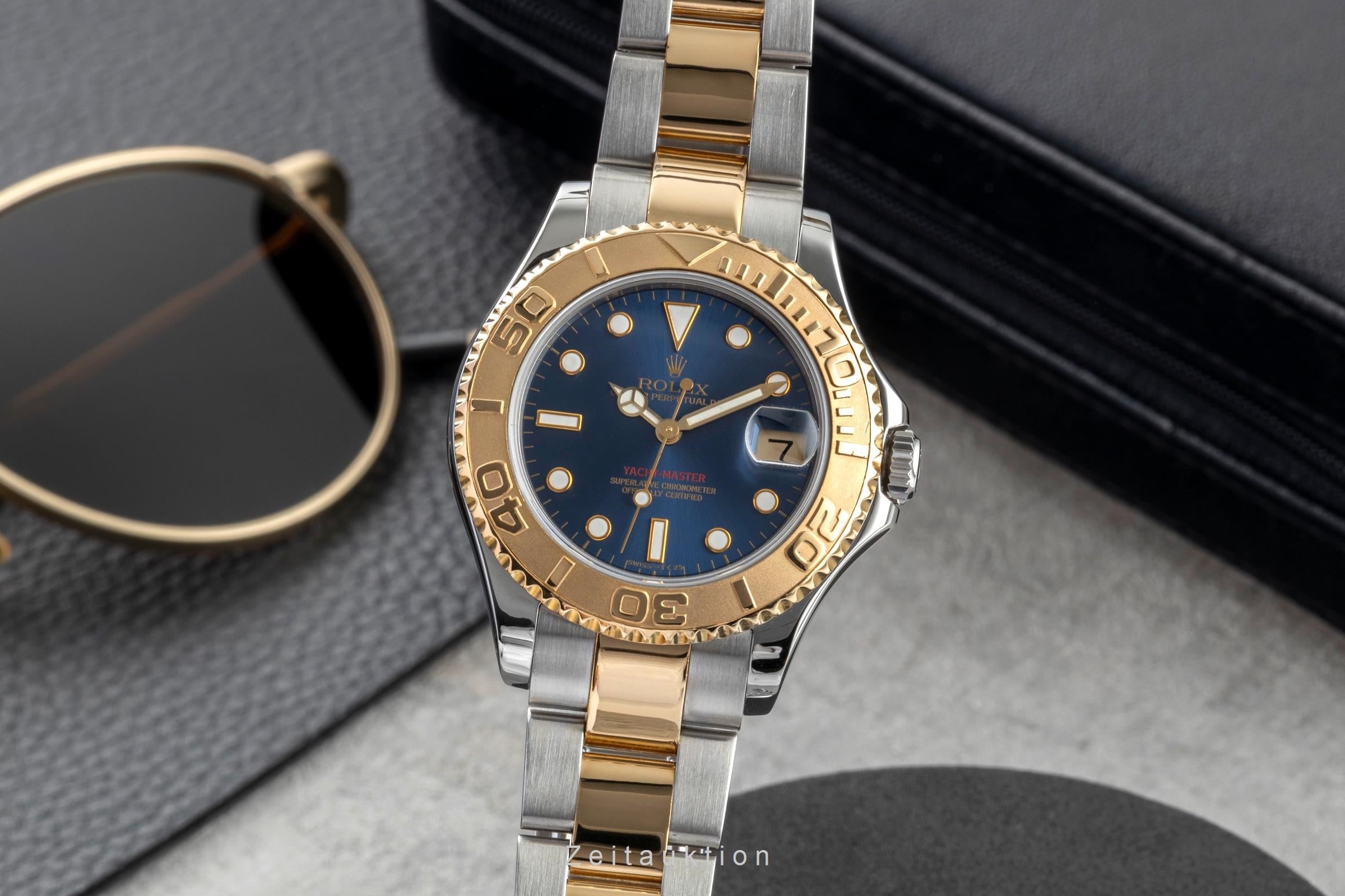 Rolex Yacht-Master Blue Dial Edelstahl / Gold medium Ref. 68623 U-Serie [2601705]