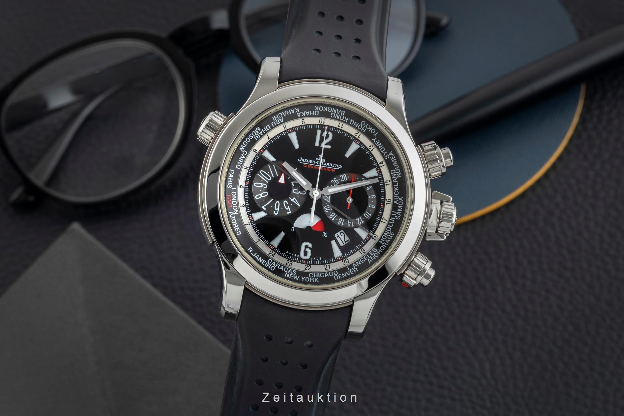 Jaeger LeCoultre Master Chronograph cronografo acciaio / titanio automatismo orologio da uomo Q1768470  [2601708]
