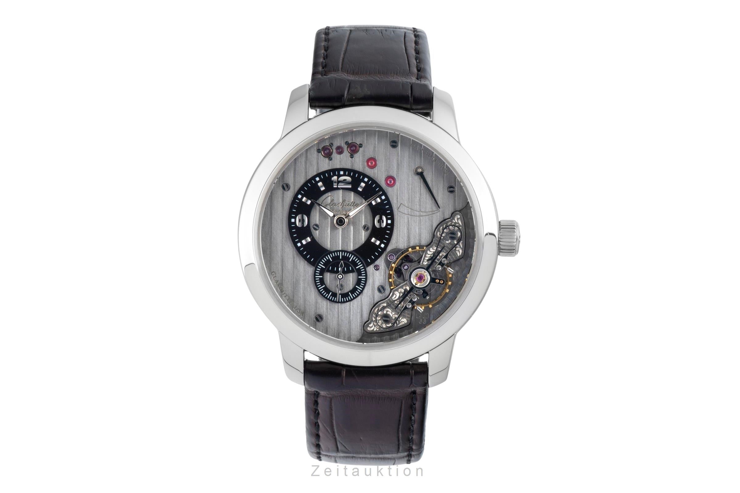 Glashütte PanoMaticInverse acero cuerda manual reloj para caballeros 1-66-06-04-22-62  [2601710]