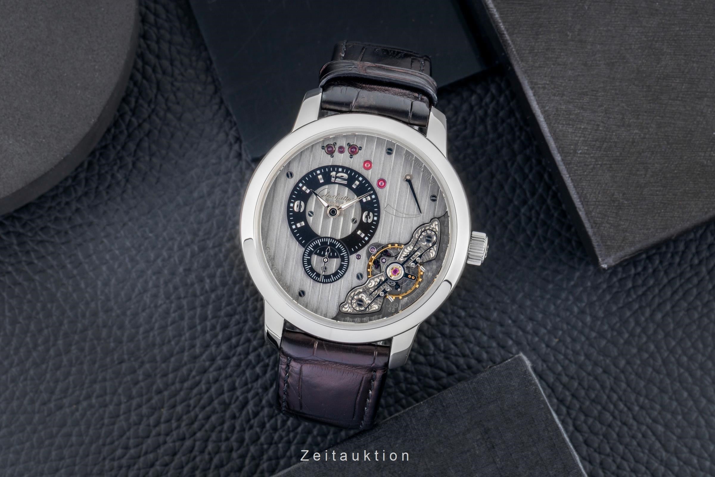 Glashütte PanoMaticInverse acero cuerda manual reloj para caballeros 1-66-06-04-22-62  [2601710]