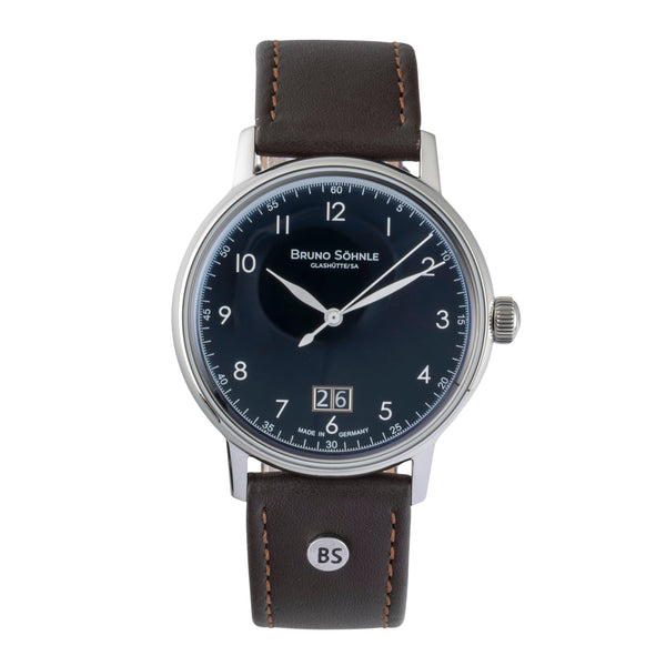 Bruno Söhnle Glashütte Bergamo Big steel quartz men's watch 17-13234-331  [2601715]