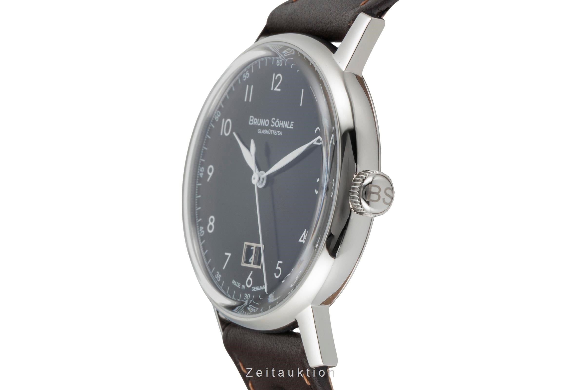 Bruno Söhnle Glashütte Bergamo Big steel quartz men's watch 17-13234-331  [2601715]