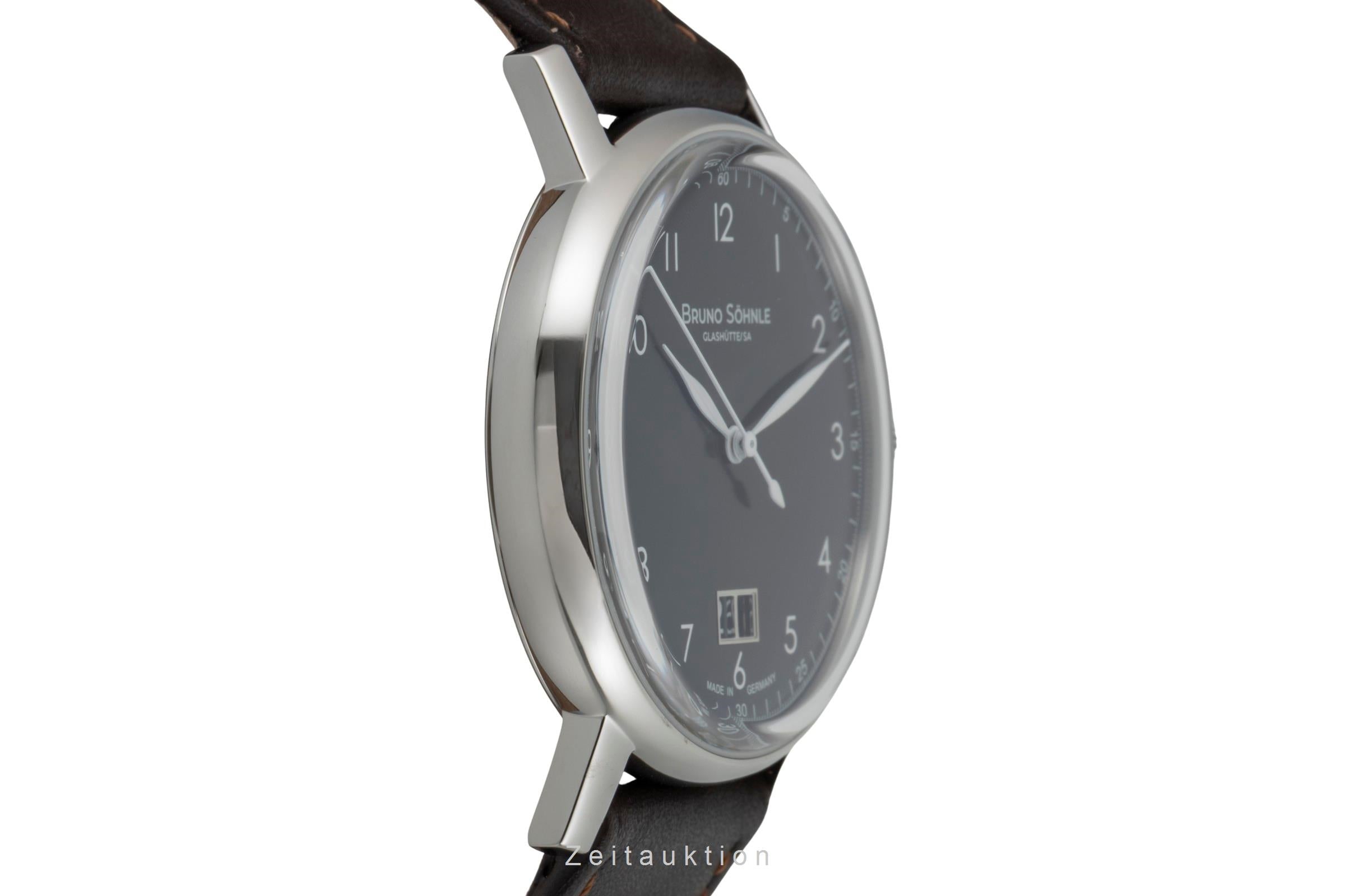 Bruno Söhnle Glashütte Bergamo Big steel quartz men's watch 17-13234-331  [2601715]