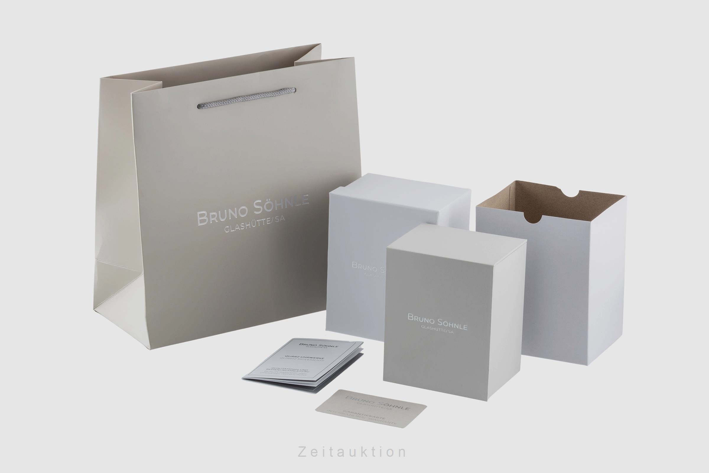 Bruno Söhnle Glashütte Bergamo Big steel quartz men's watch 17-13234-331  [2601715]