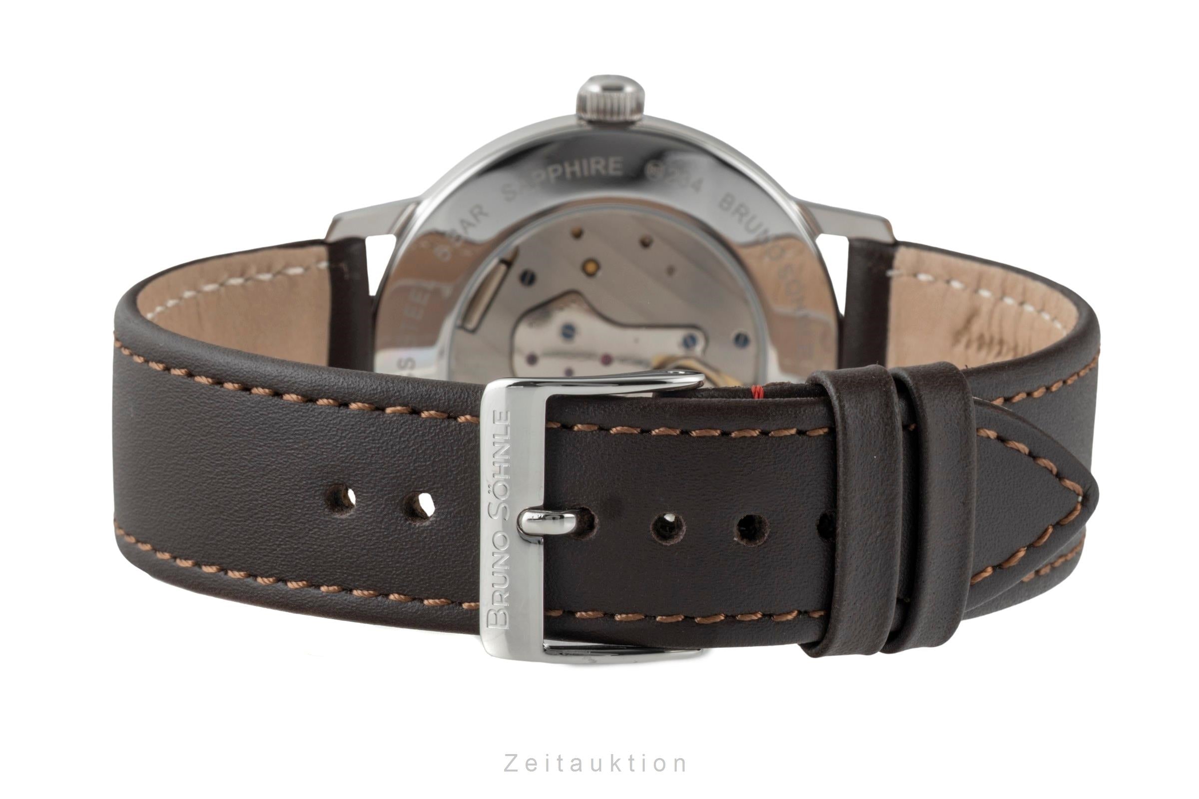 Bruno Söhnle Glashütte Bergamo Big steel quartz men's watch 17-13234-331  [2601715]