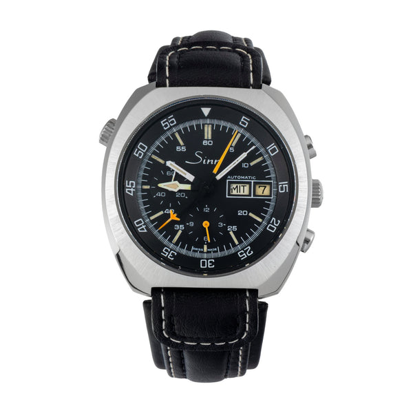 Sinn 141 GMT Chronograph Stahl Automatik Lemania Vintage Klassiker [2601733]