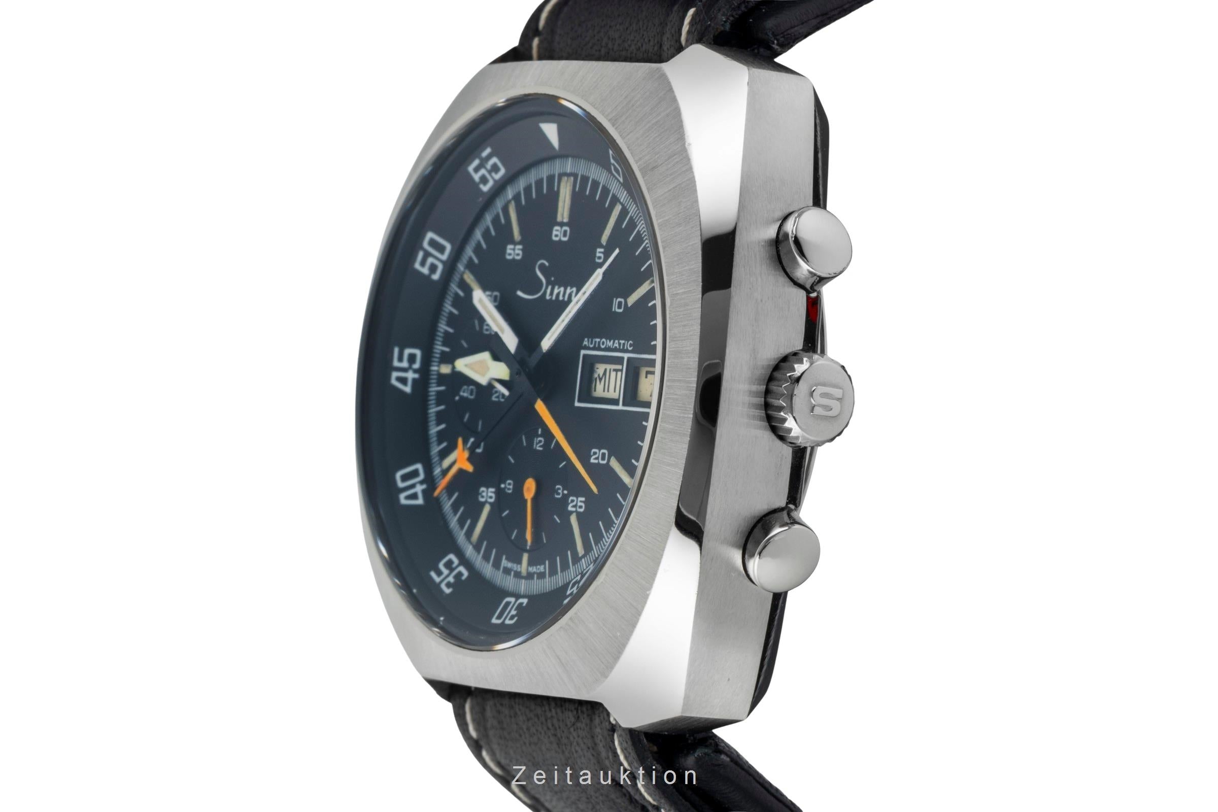 Sinn 141 GMT Chronograph Stahl Automatik Lemania Vintage Klassiker [2601733]