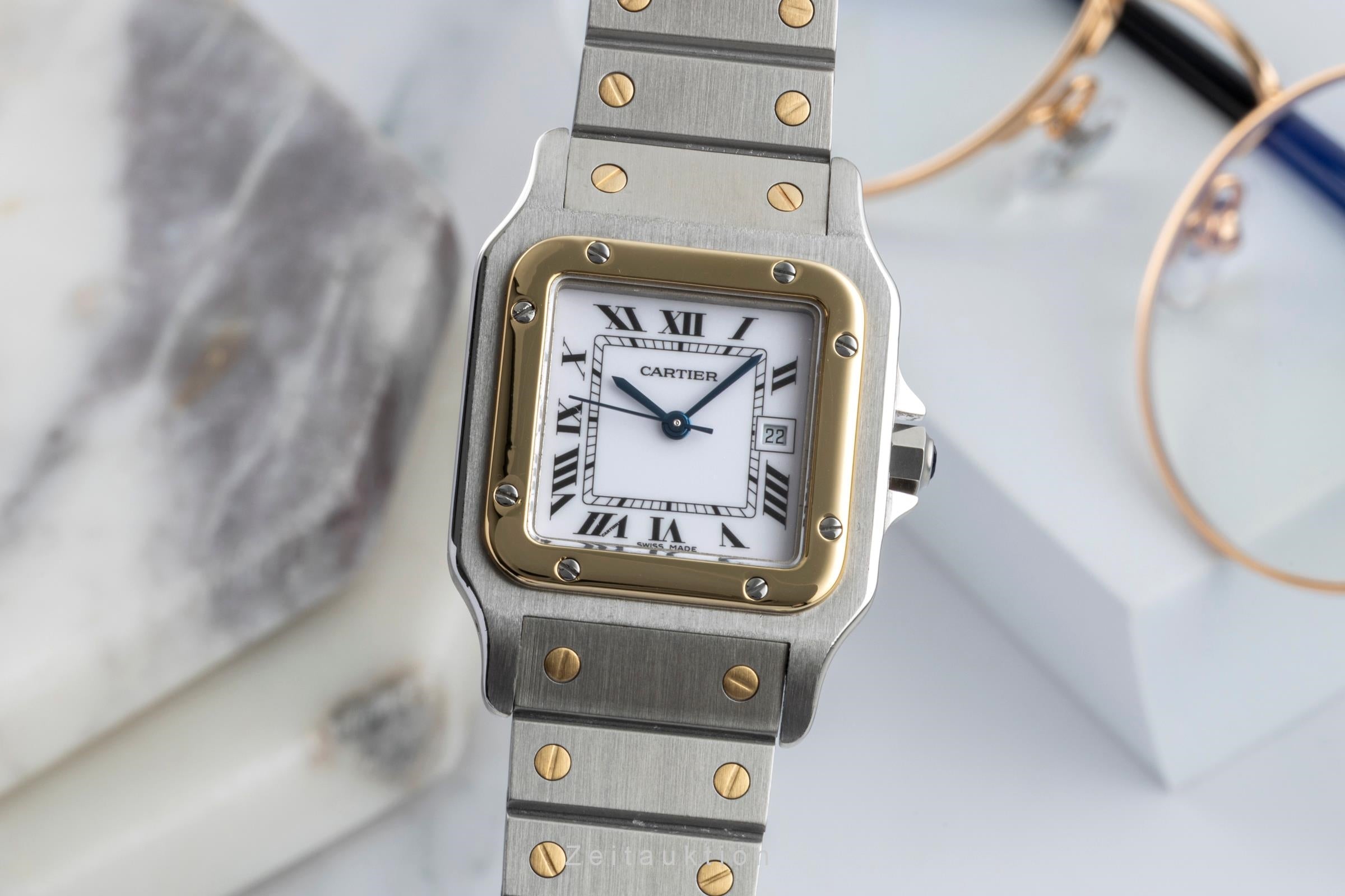 Cartier Santos steel / gold automatic men's watch 2961  [2601734]