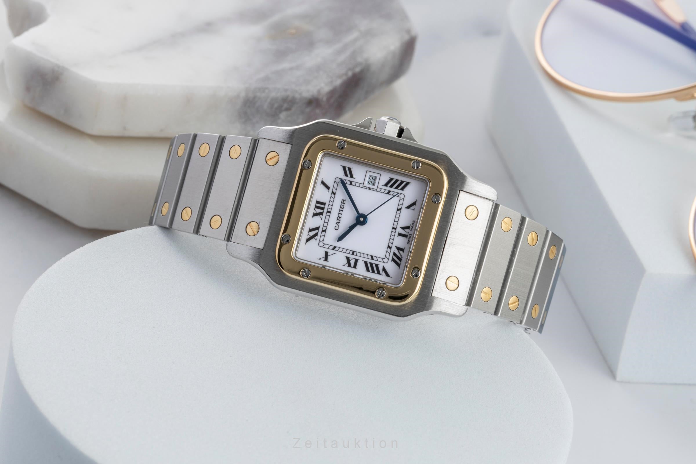 Cartier Santos steel / gold automatic men's watch 2961  [2601734]