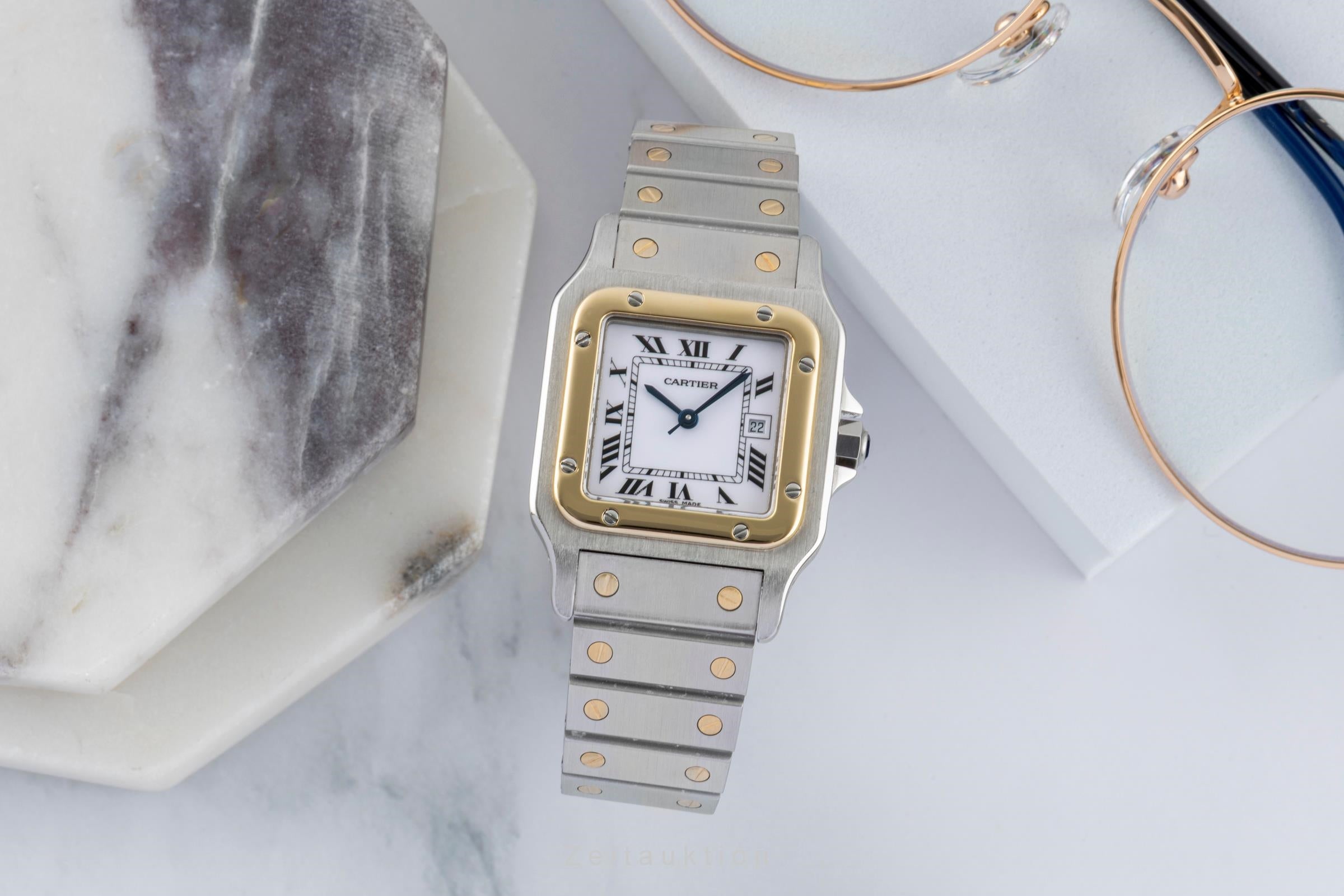 Cartier Santos steel / gold automatic men's watch 2961  [2601734]