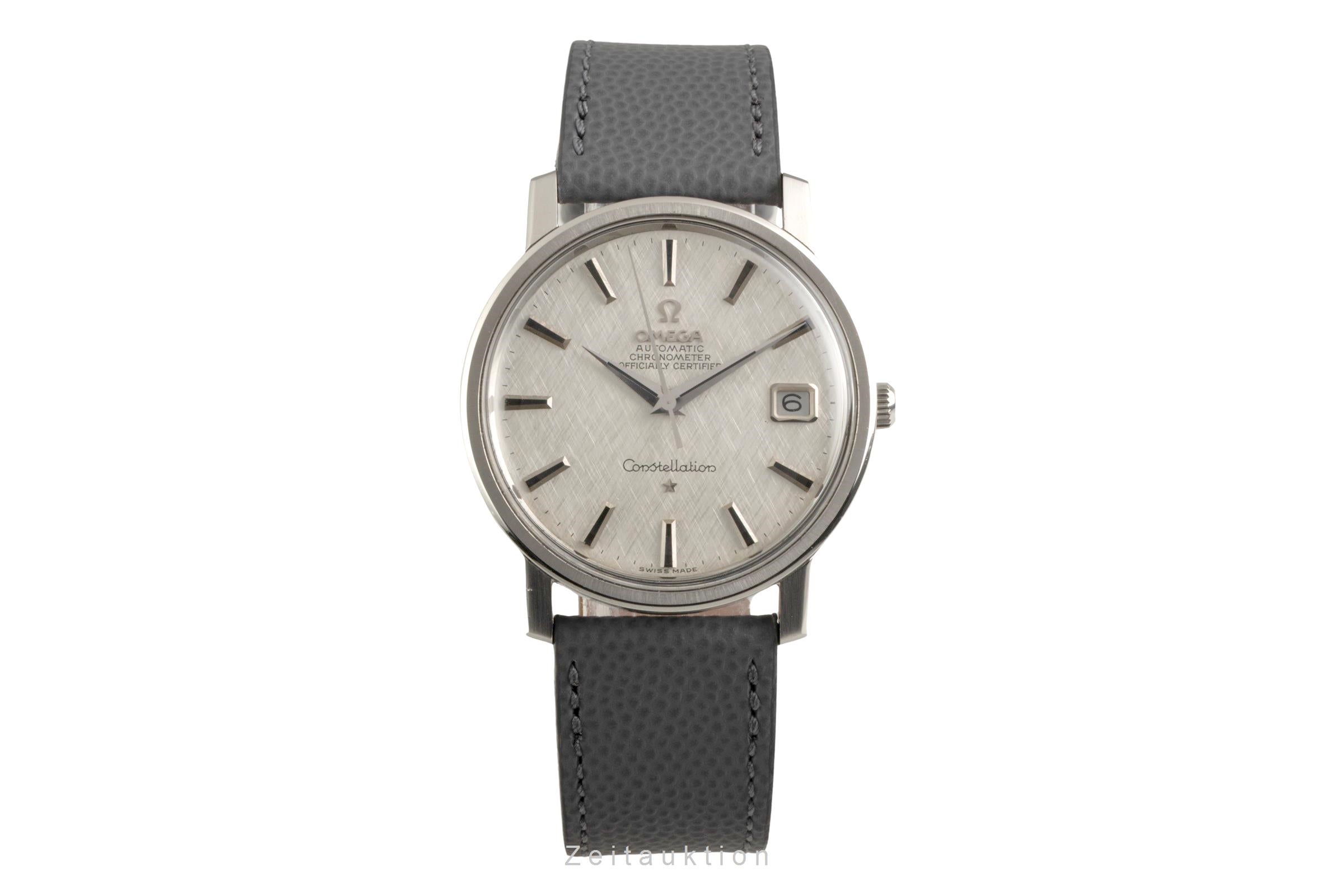 Omega Constellation Stahl Automatik Herrenuhr Linen Dial Ref. 168.018 Vintage  [2601743]