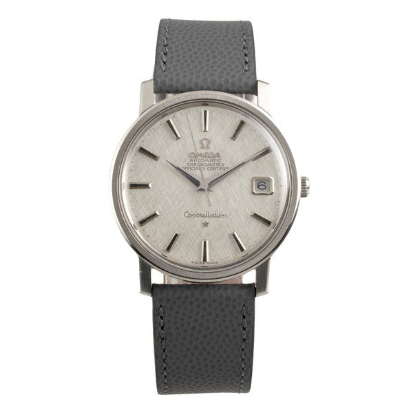 Omega Constellation Stahl Automatik Herrenuhr Linen Dial Ref. 168.018 Vintage  [2601743]