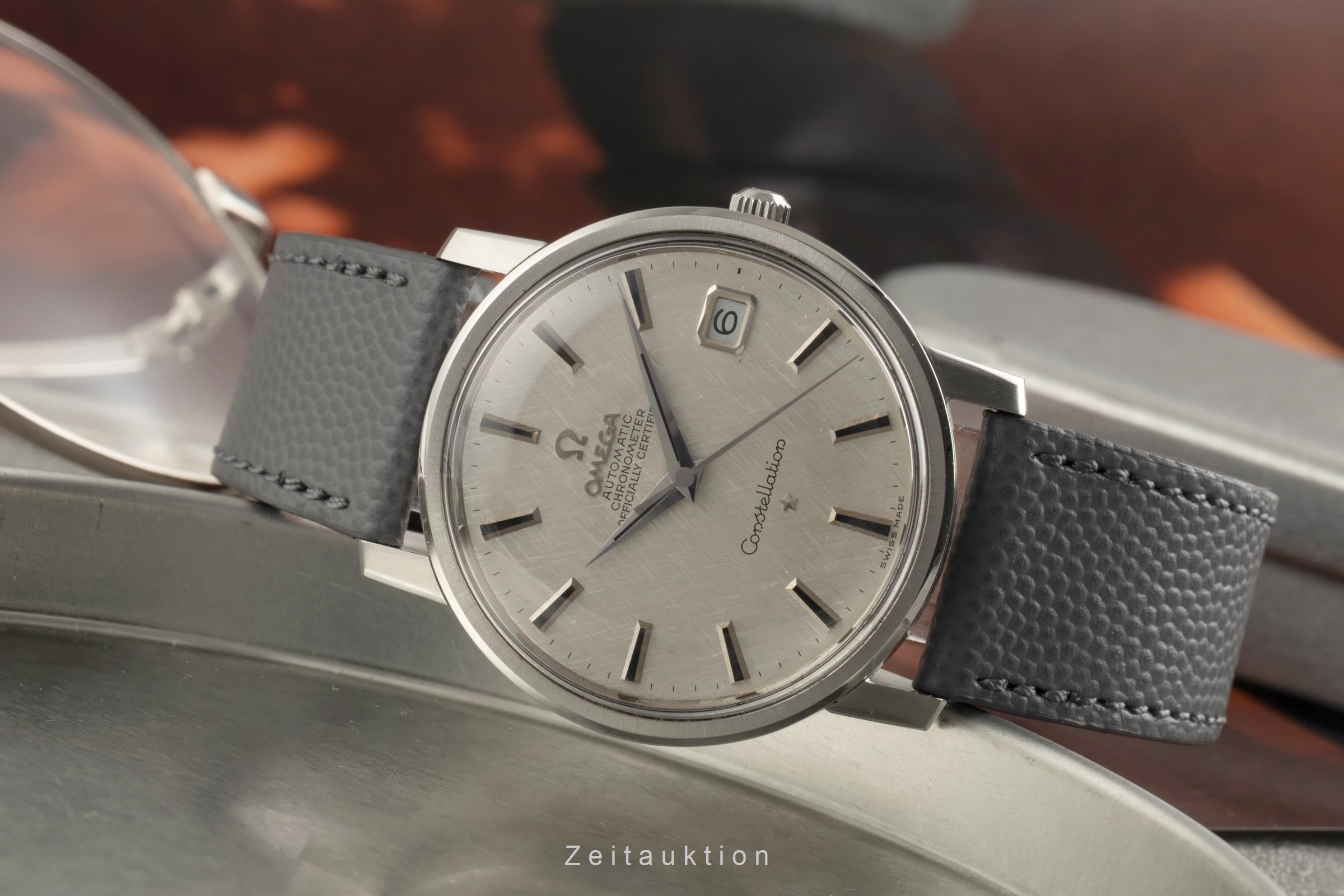 Omega Constellation Stahl Automatik Herrenuhr Linen Dial Ref. 168.018 Vintage  [2601743]