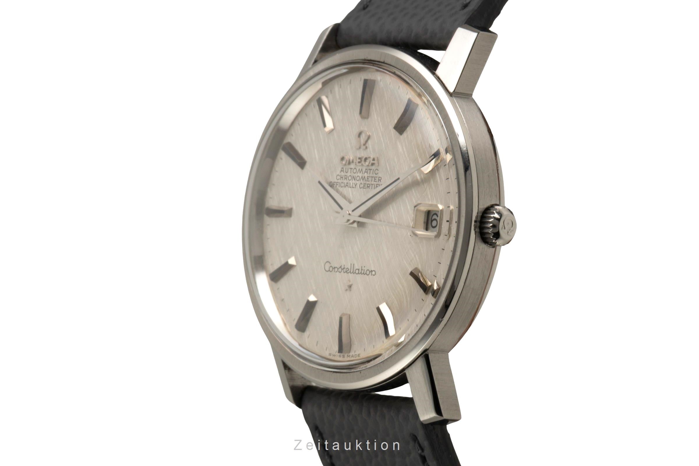 Omega Constellation Stahl Automatik Herrenuhr Linen Dial Ref. 168.018 Vintage  [2601743]