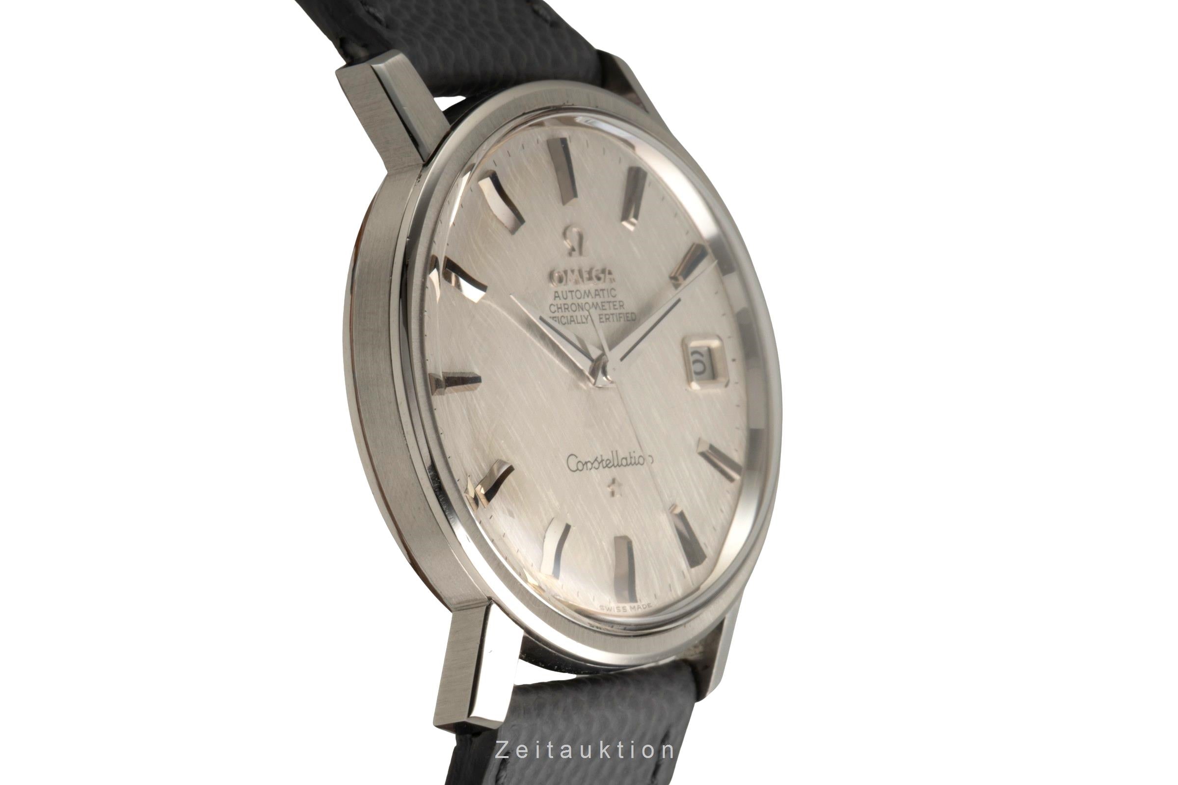 Omega Constellation Stahl Automatik Herrenuhr Linen Dial Ref. 168.018 Vintage  [2601743]