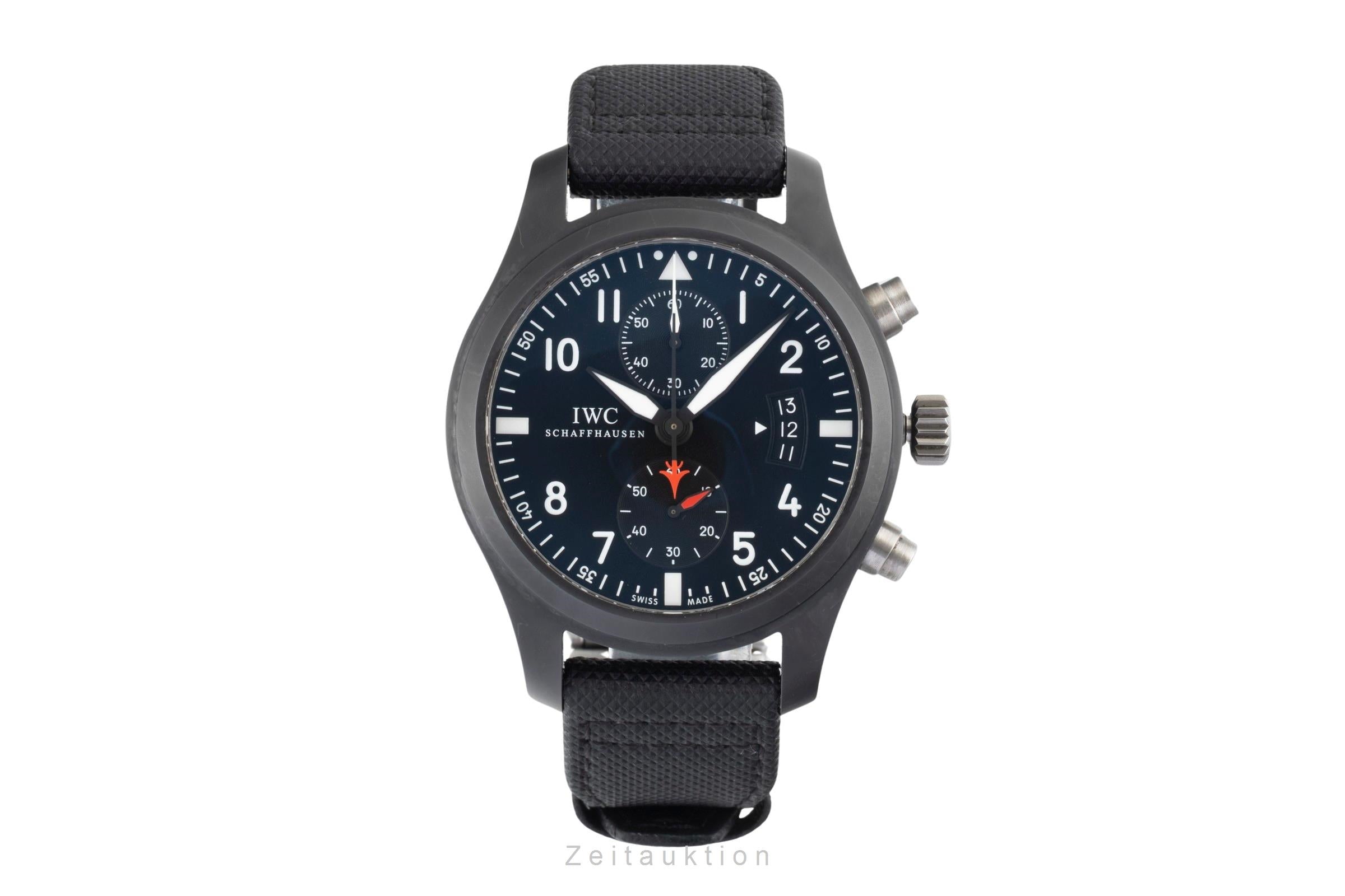 IWC Fliegerchronograph chronographe céramique / titane automatique montre pour hommes IW388001 LP: 9900EUR  [2601747]