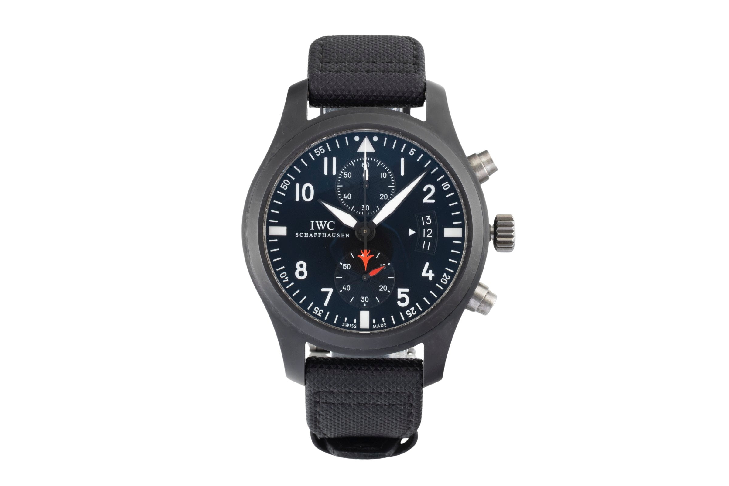 IWC Fliegerchronograph chronographe céramique / titane automatique montre pour hommes IW388001 LP: 9900EUR  [2601747]