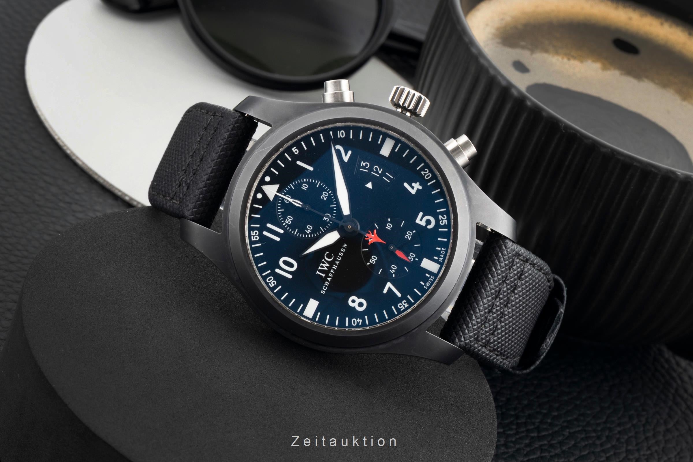 IWC Fliegerchronograph chronographe céramique / titane automatique montre pour hommes IW388001 LP: 9900EUR  [2601747]