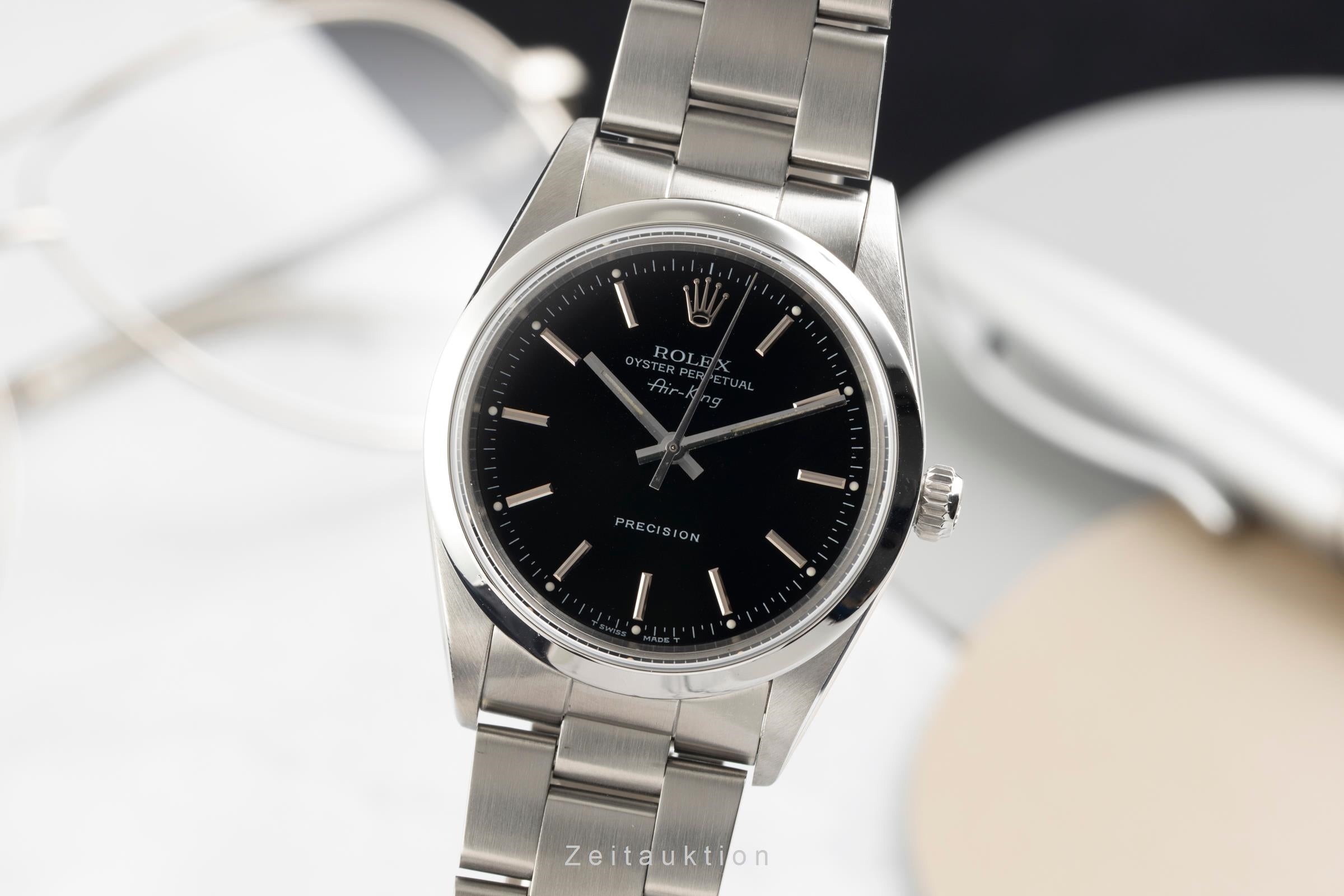 Rolex Air King 34 Black Dial Oyster Edelstahl Automatik Herrenuhr Ref. 14000 Box [2601749]