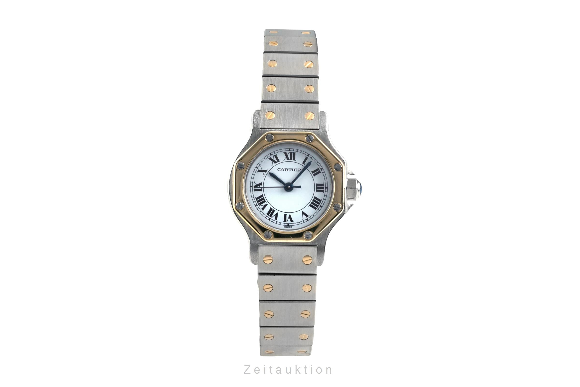 Cartier Santos steel / gold automatic women's watch 0907  [2601757]