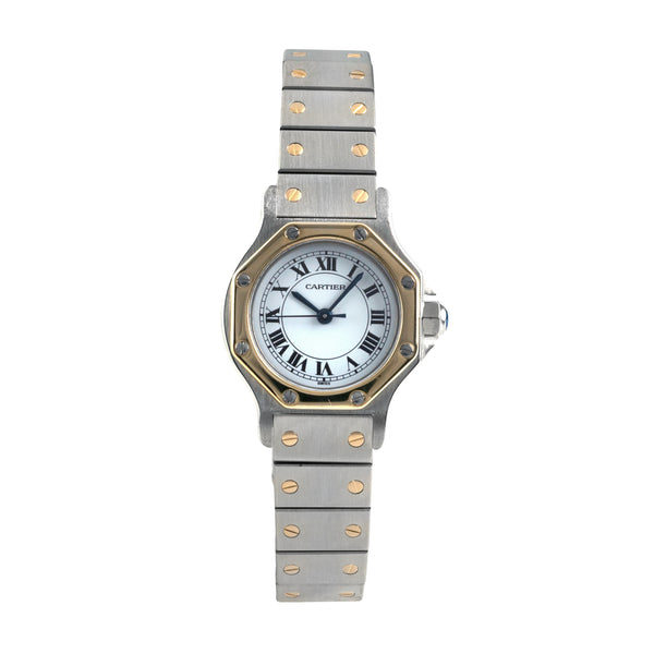 Cartier Santos steel / gold automatic women's watch 0907  [2601757]