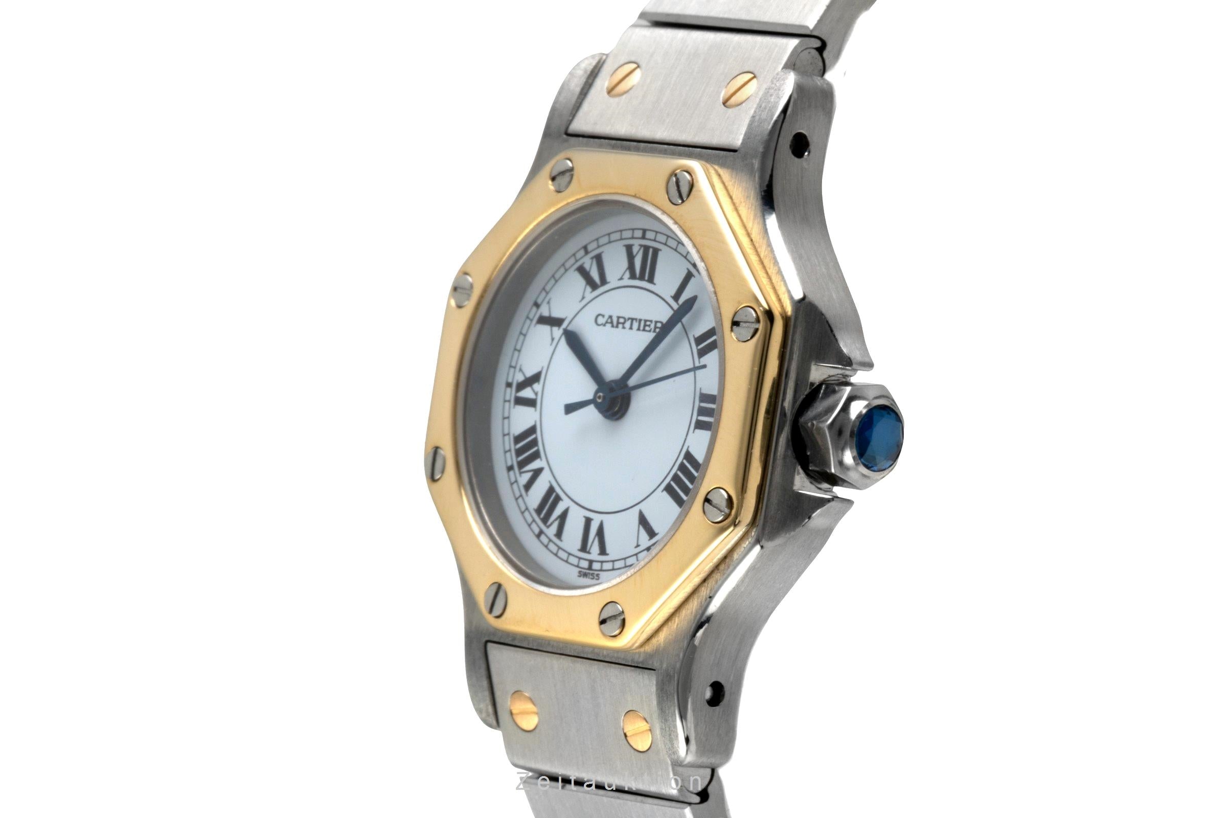 Cartier Santos steel / gold automatic women's watch 0907  [2601757]